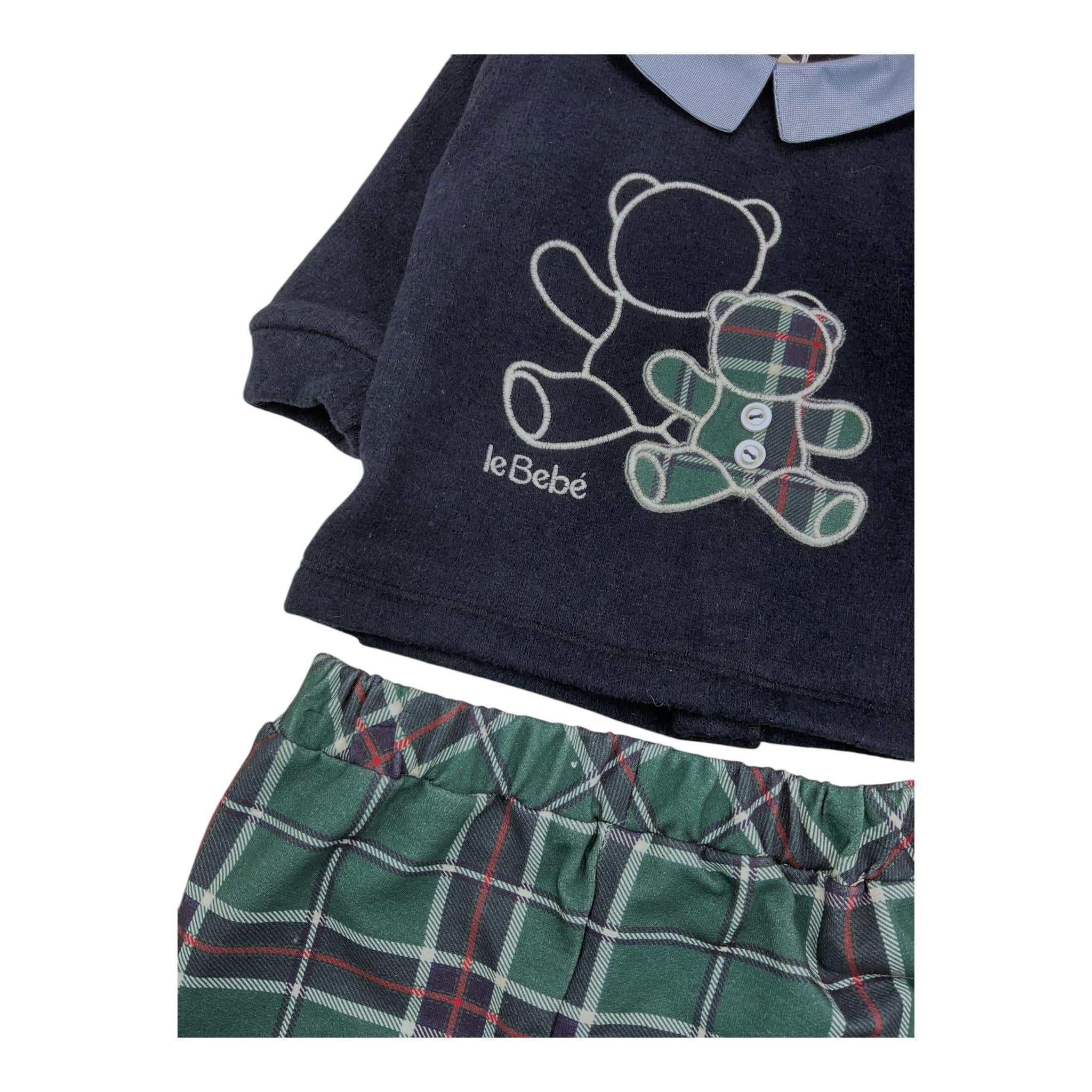 LE BEBE' completo 2 pezzi felpa-pantalone Verde/blu per Neonato LBB540 VERDE/BLU LE BEBE'