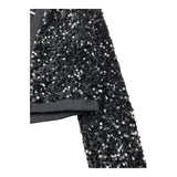 LU LU BY MISS GRANT felpa con bottoni tinta unita paillettata Nero per Bambina LL3051 NERO LU LU BY MISS GRANT