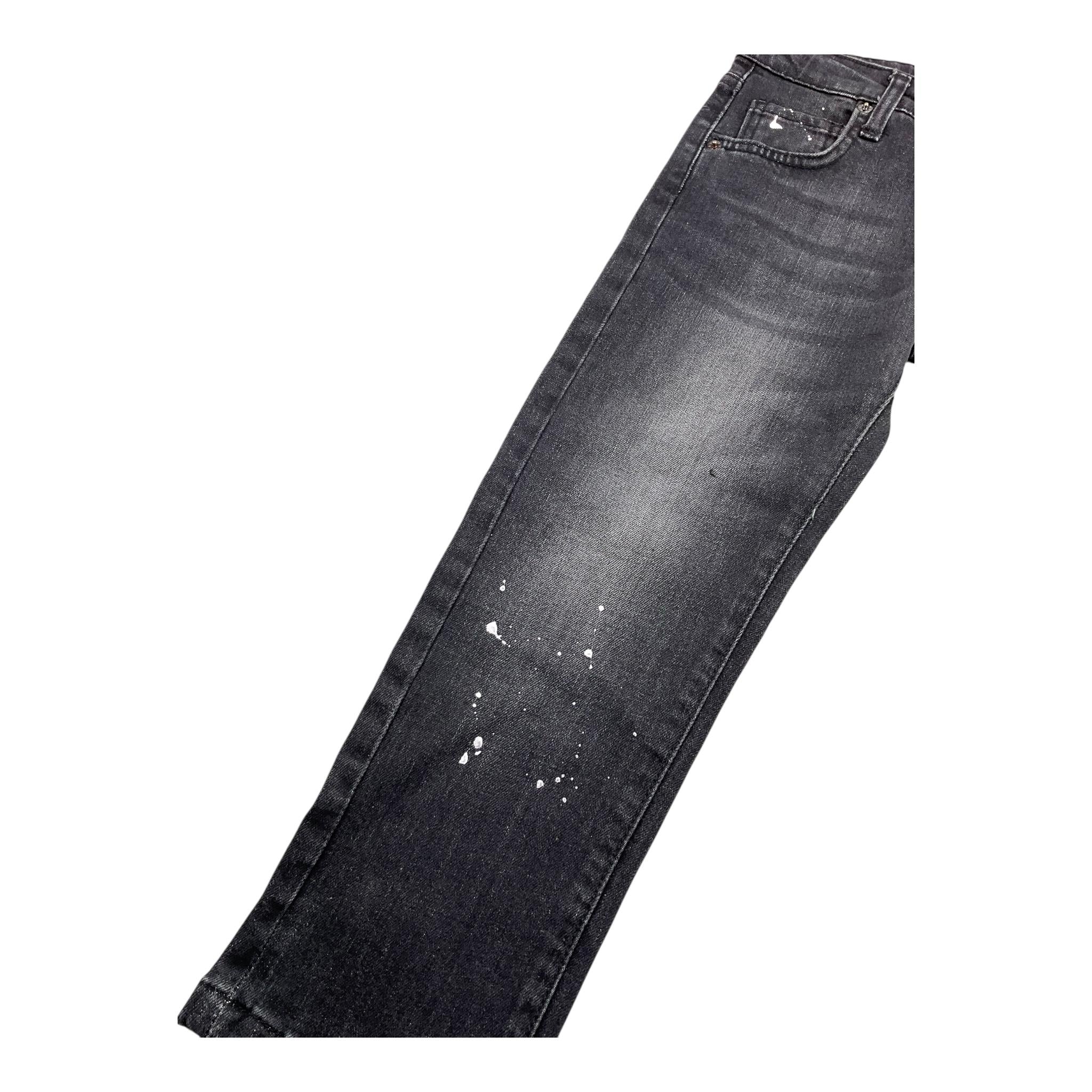 DROPSEASON2 jeans tinta unita con girovita regolabile Nero per Bambino FW242K08 NERO DROPSEASON2