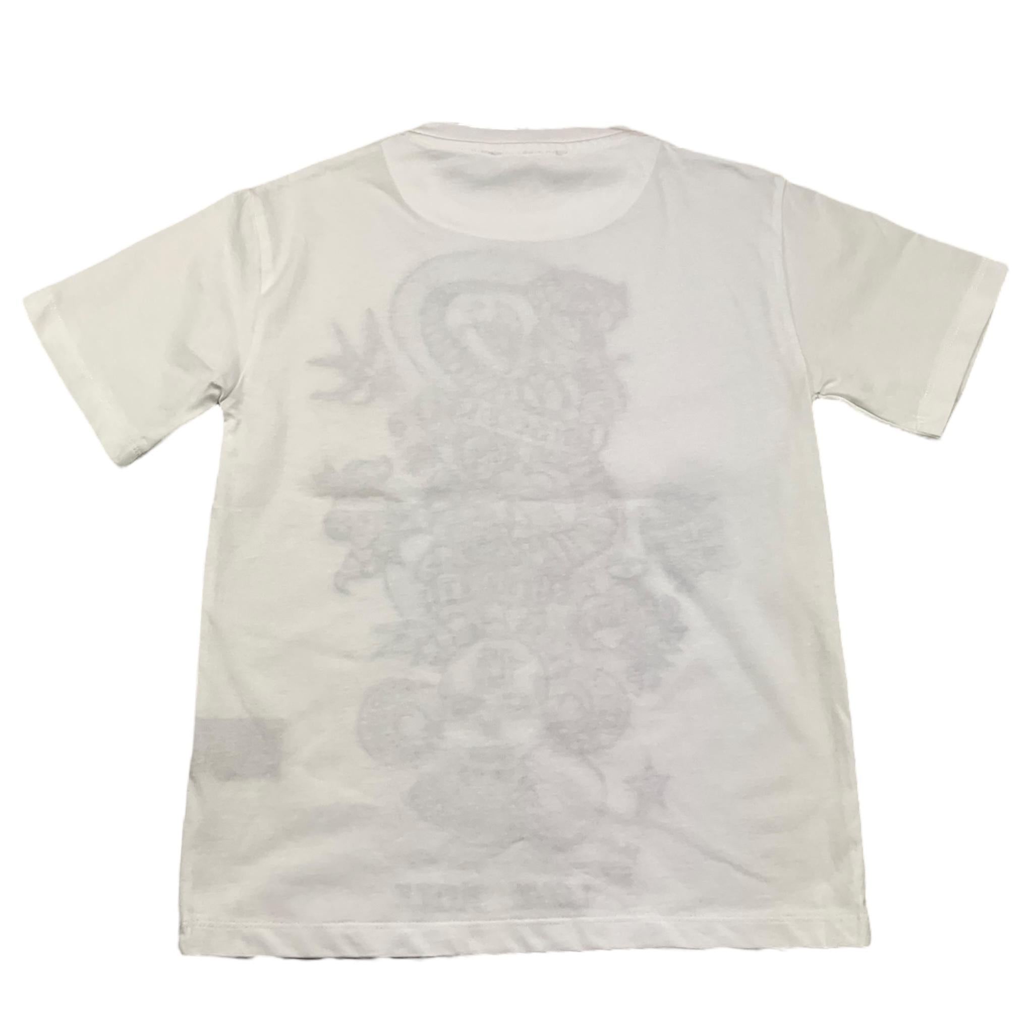 JOHN RICHMOND t-shirt girocollo tinta unita con stampa in contrasto Bianco per Bambino RBA25190TS BIANCO JOHN RICHMOND