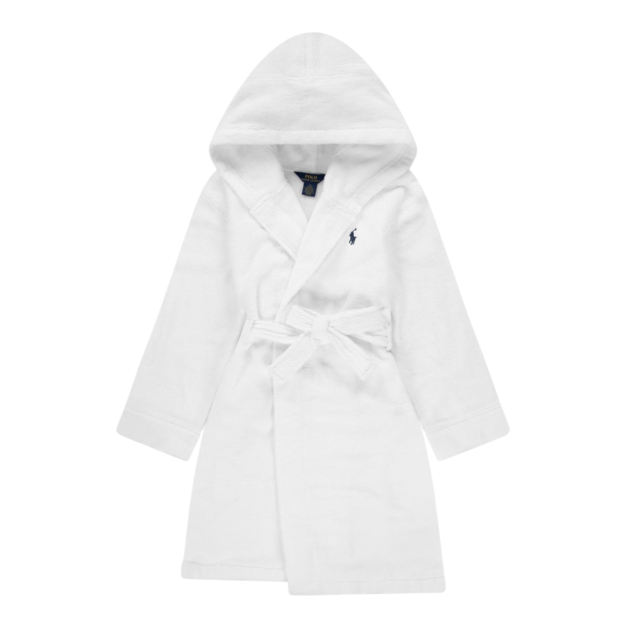 RALPH LAUREN accappatoio tinta unita con cappuccio Bianco per Neonato 7P0188N BIANCO RALPH LAUREN