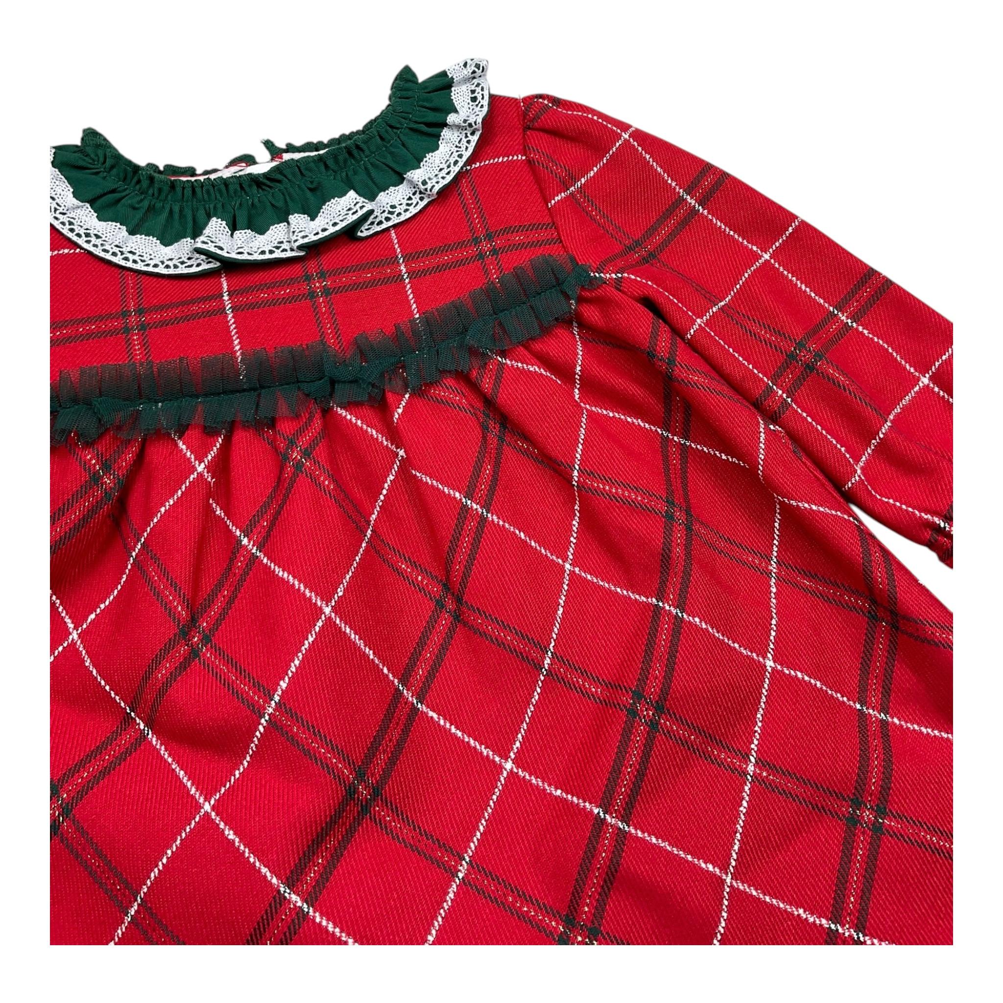 MIRANDA abito manica lunga stampa fantasia Rosso/verde per Neonata 360129 ROSSO/VERDE MIRANDA