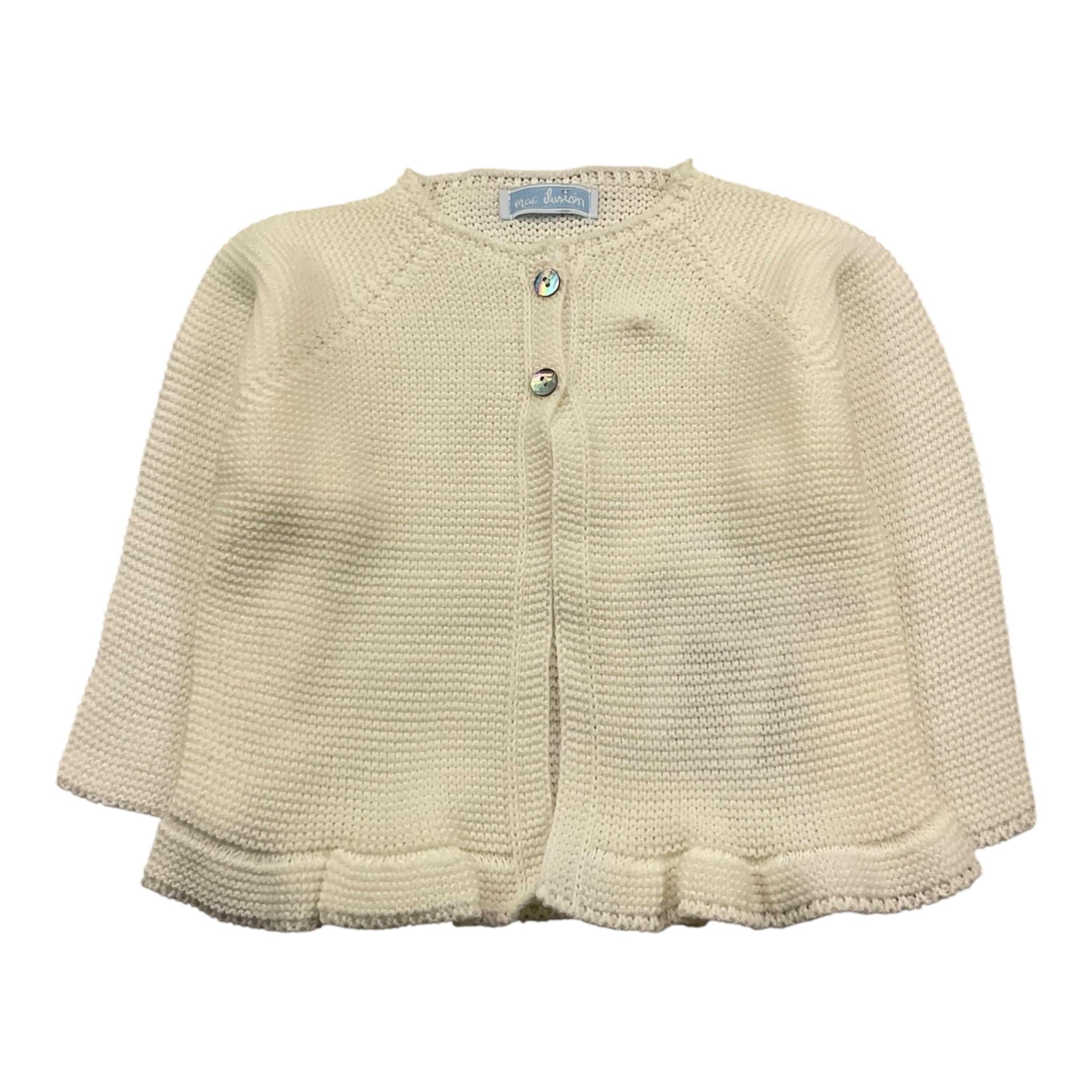 MAC ILUSIO'N cardigan tinta unita Panna per Neonato 9480 PANNA MAC ILUSIO'N