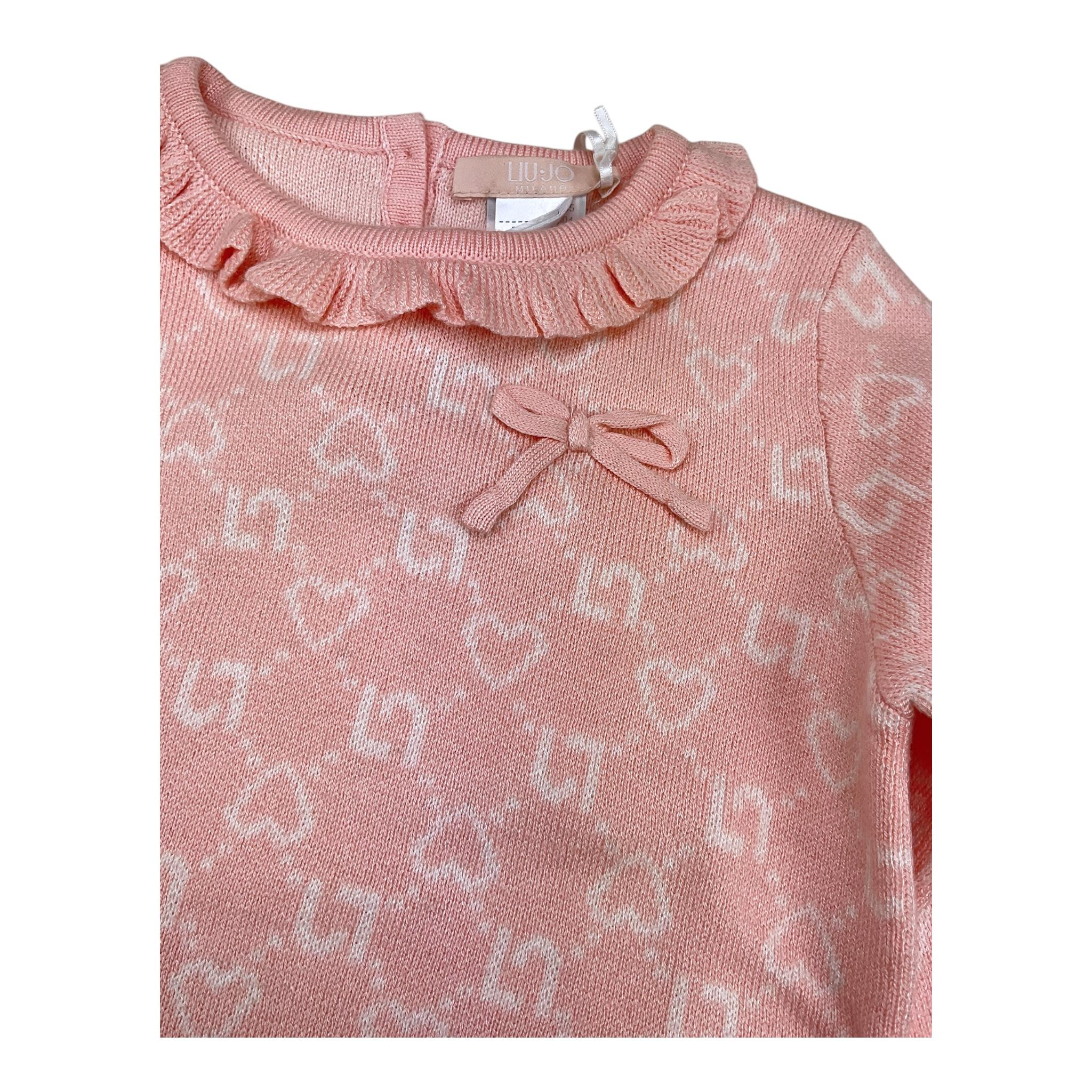LIU JO completo 2 pezzi maglia-pantalone tinta unita Rosa per Neonata HF4009 ROSA LIU JO
