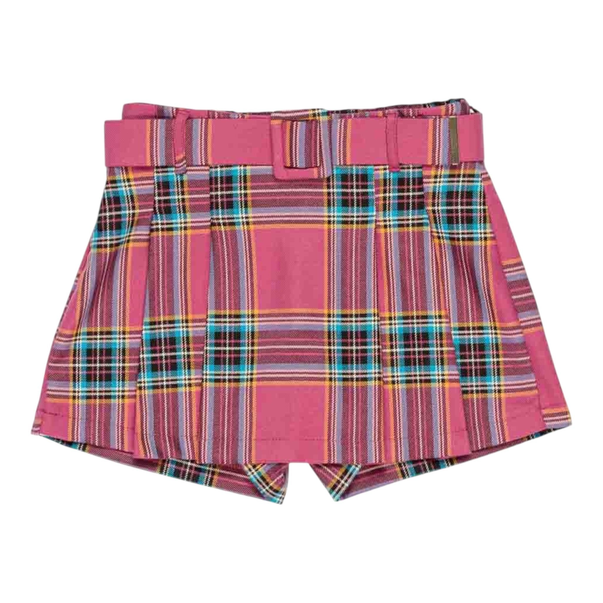 LU LU BY MISS GRANT short stampa fantasia con cintura Rosa per Bambina LL3069 ROSA LU LU BY MISS GRANT