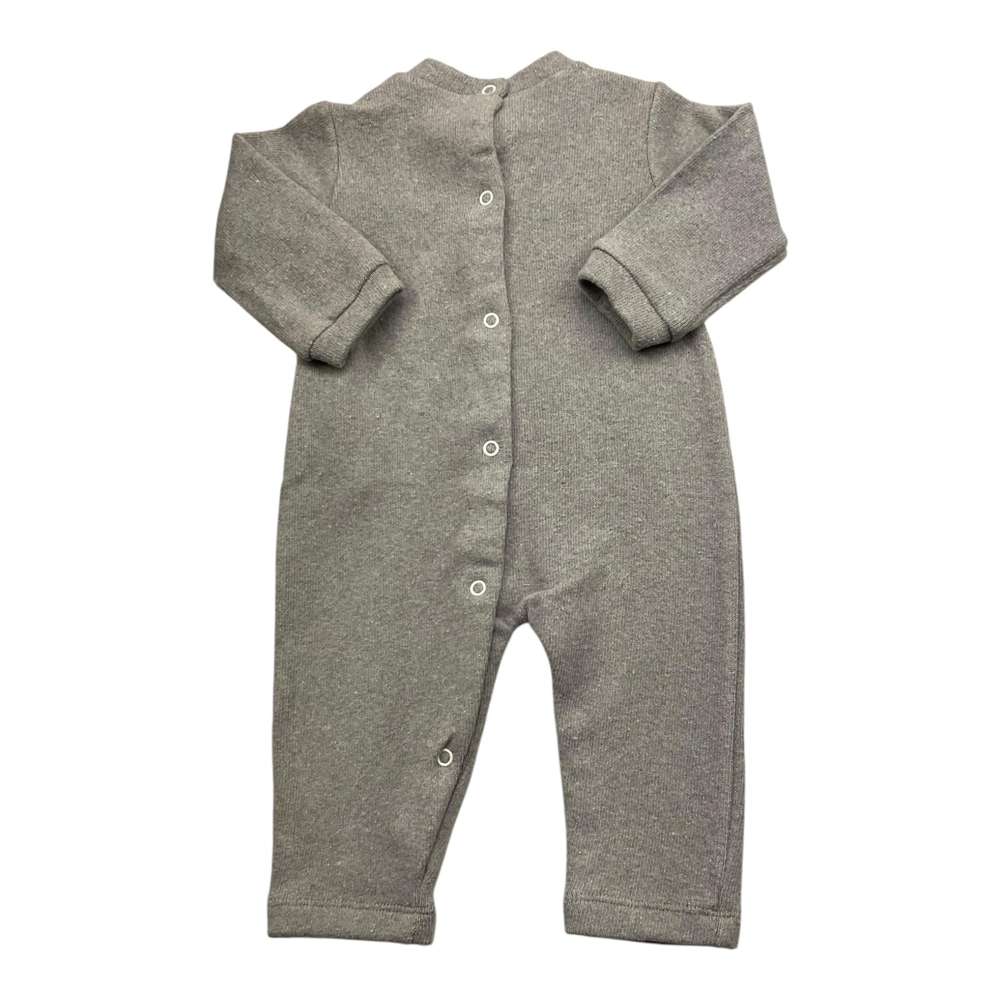 LE BEBE' tutina tinta unita con stampa orso Grigio per Neonato LBB4660 GRIGIO LE BEBE'