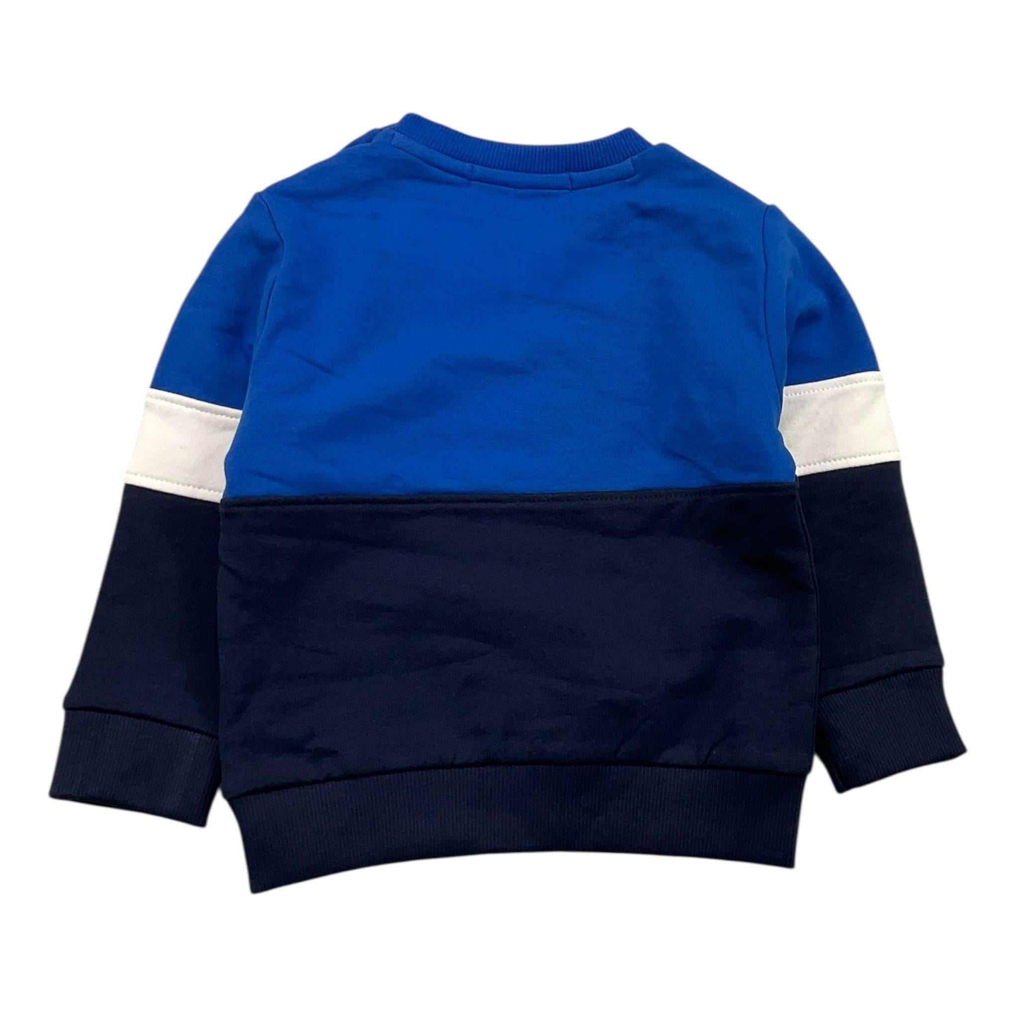 CESARE PACIOTTI felpa chiusa bicolore girocollo Blu per Neonato MFP2304B BLU CESARE PACIOTTI