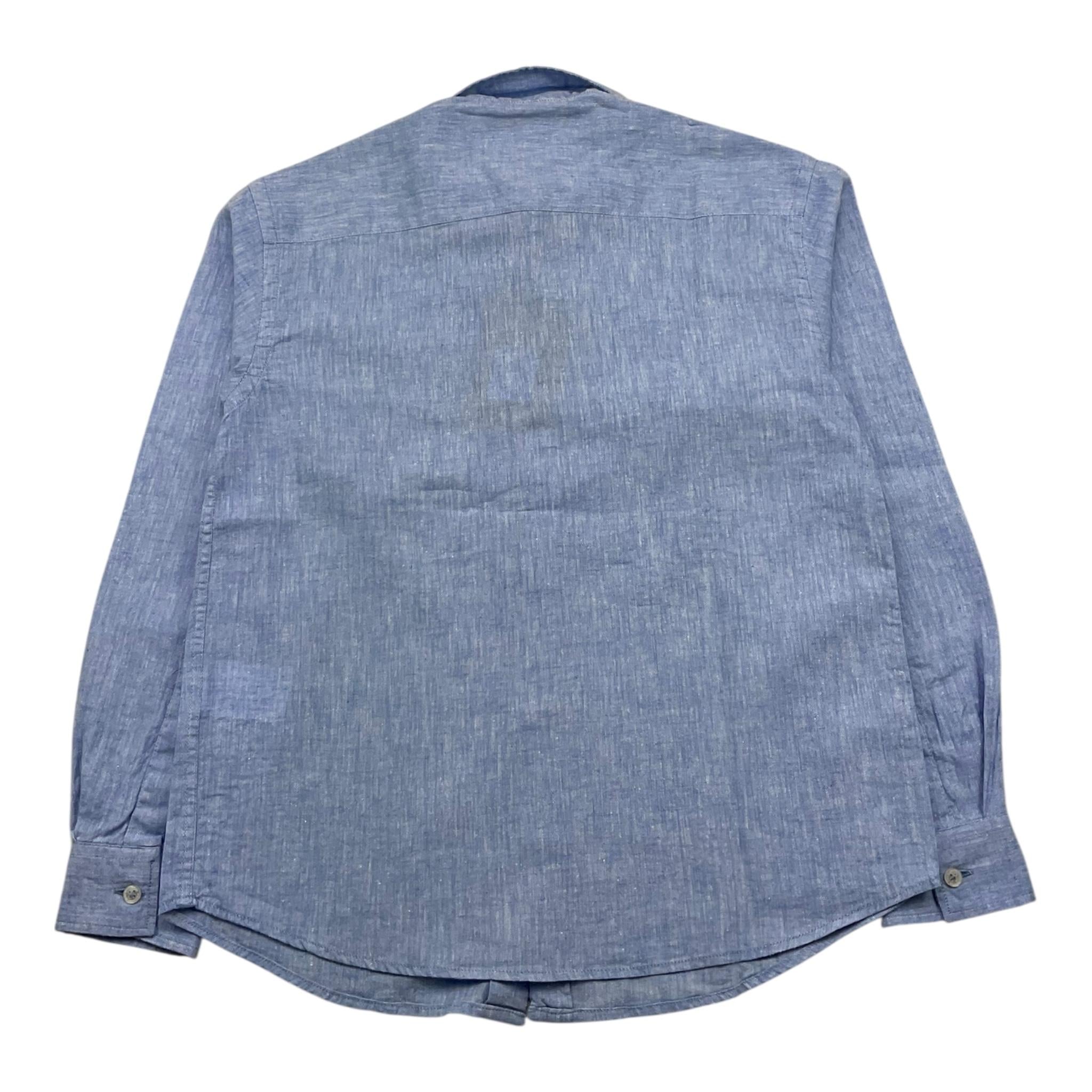 camicia manica lunga tinta unita PP4042 AZZURRO PAOLO PECORA