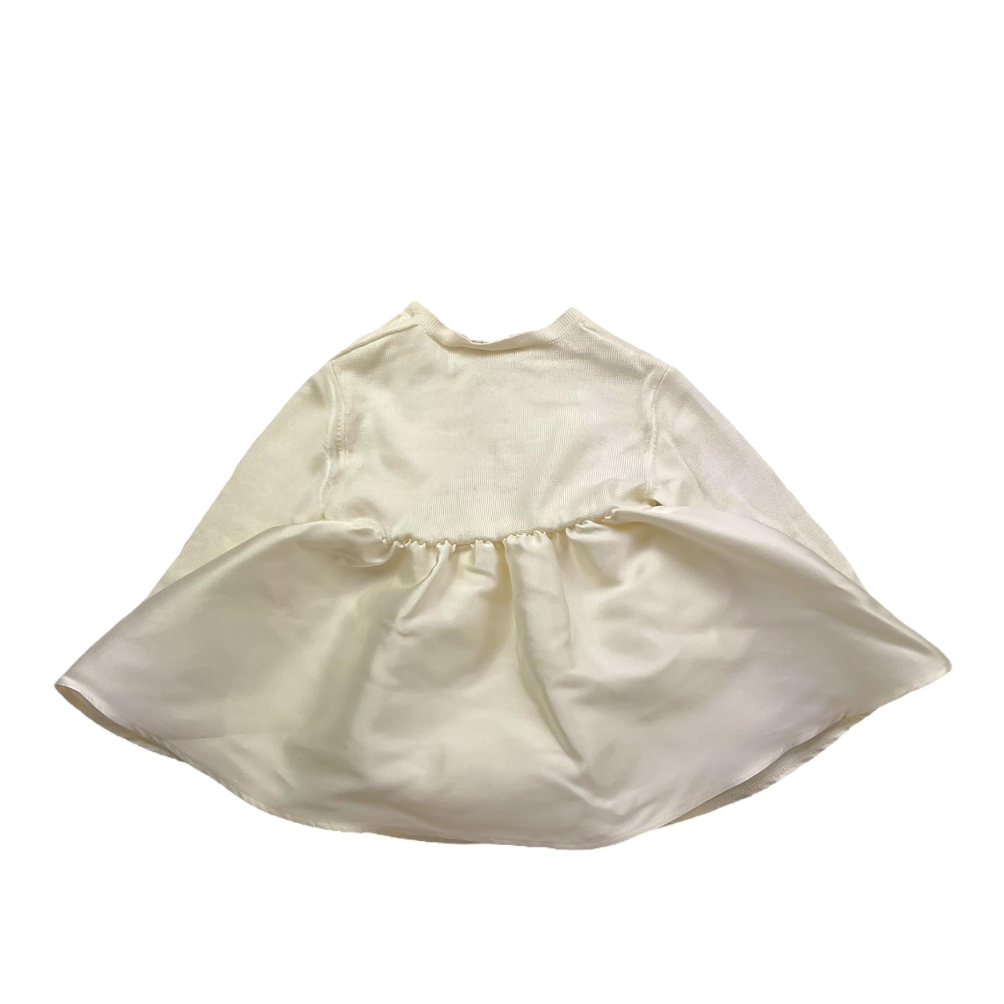 ELISABETTA FRANCHI abito tinta unita girocollo Panna per Neonata ENAB052 PANNA ELISABETTA FRANCHI