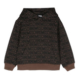 MOSCHINO felpa tinta unita logata con cappuccio Marrone per Bambino HUF08CXX MARRONE MOSCHINO