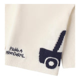 I DO maglia girocollo tinta unita con ricamo Panna per Neonato 4A207 PANNA I DO
