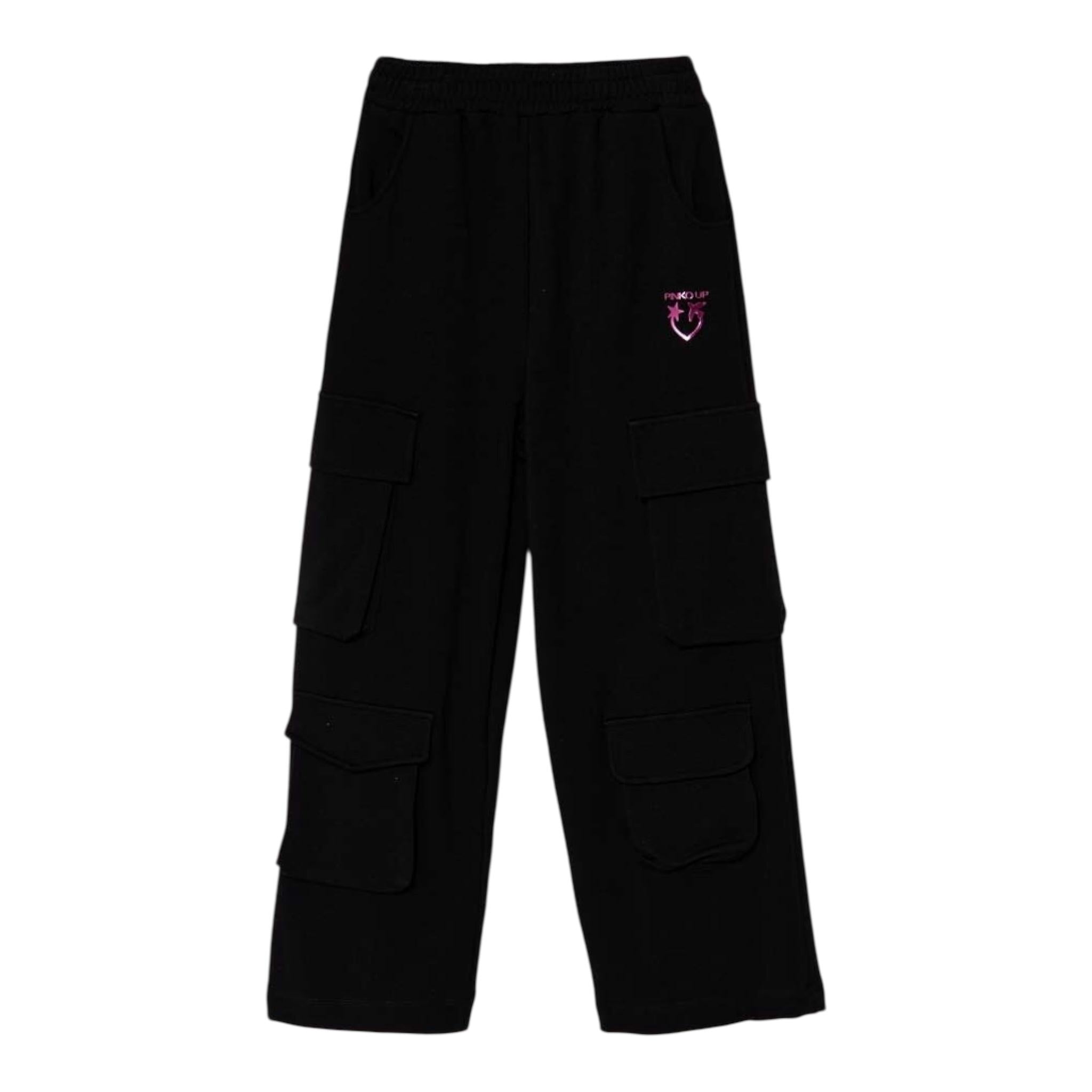 PINKO pantalone tinta unita con tasconi Nero per Bambina F4PIJGFP154 NERO PINKO