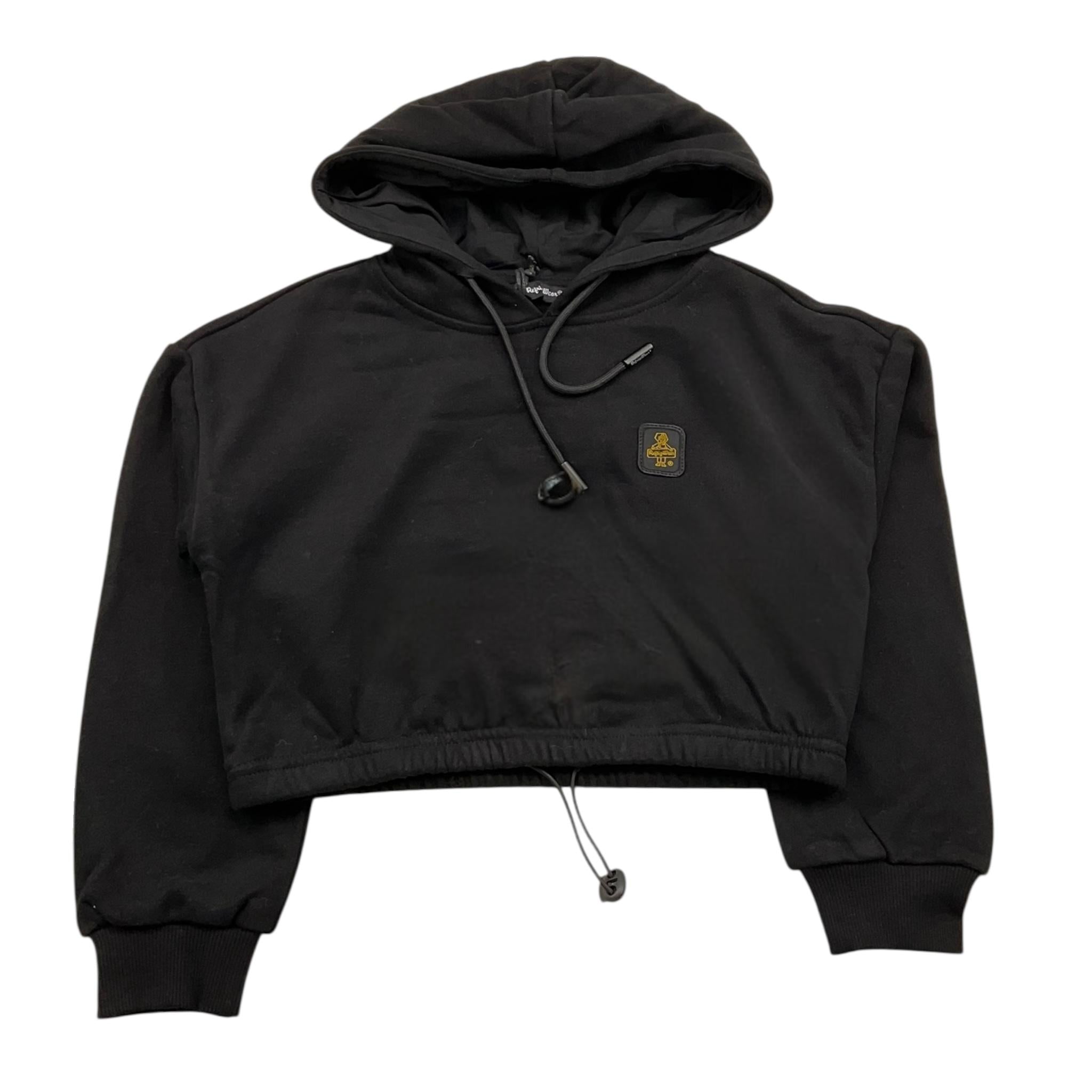 REFRIGIWEAR felpa chiusa cn cappuccio tinta unit modell crop Nero per Bambina RWG911 NERO REFRIGIWEAR
