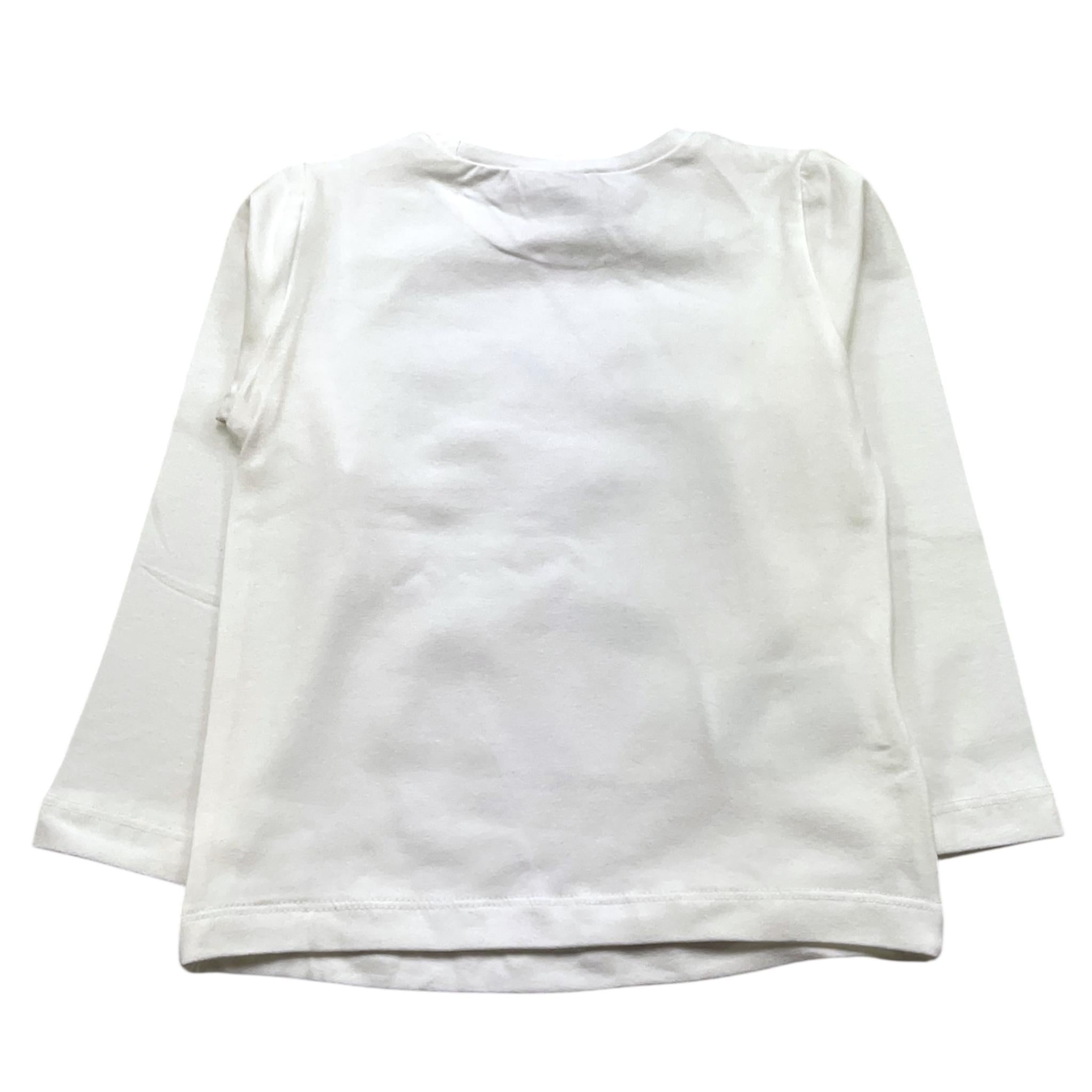 MAYORAL shirt girocollo tinta unita con stampa in contrasto Bianco per Bambina 4067122 BIANCO MAYORAL