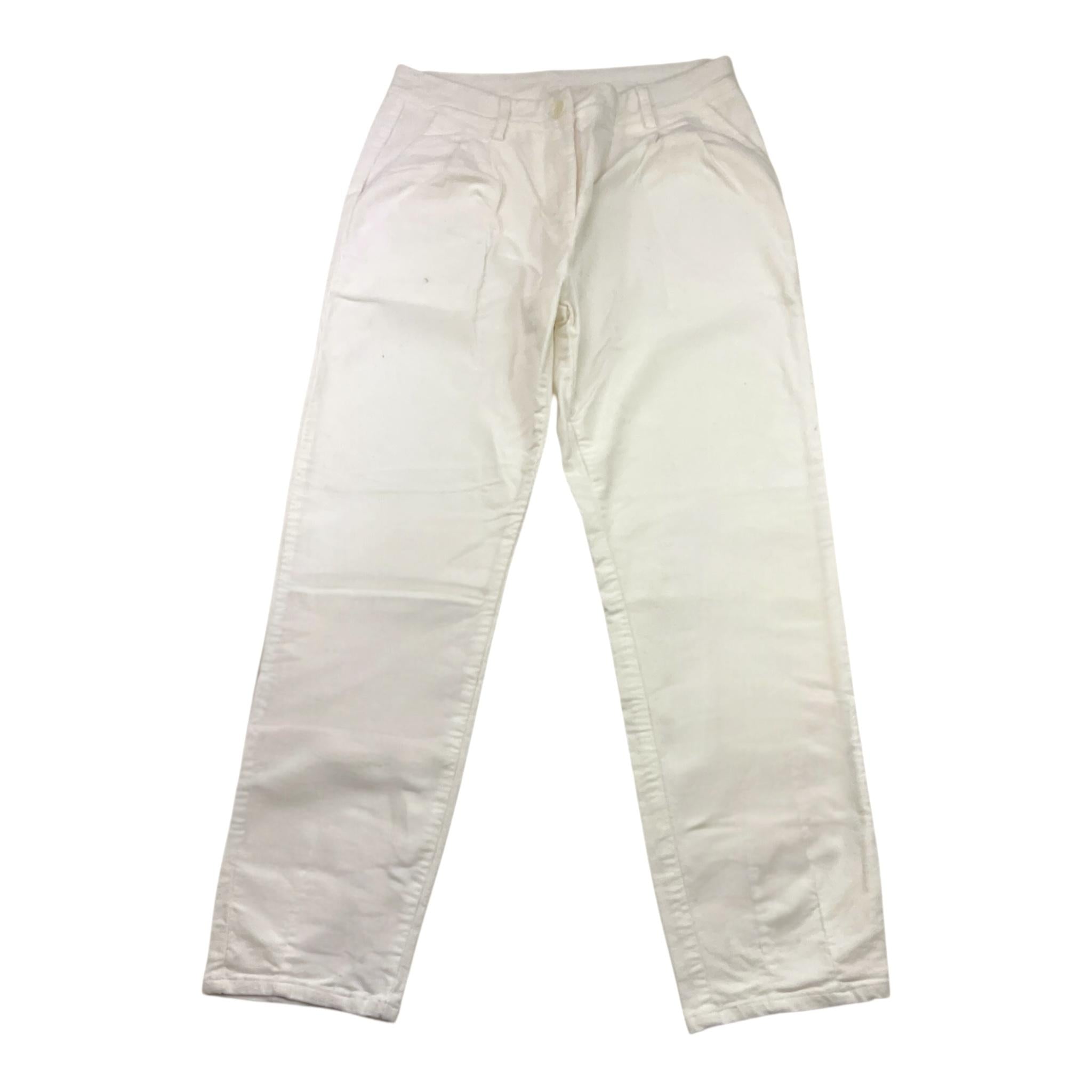 MANILA GRACE pantalone tinta unita con girovita regolabile Bianco per Bambina MG2343 BIANCO MANILA GRACE