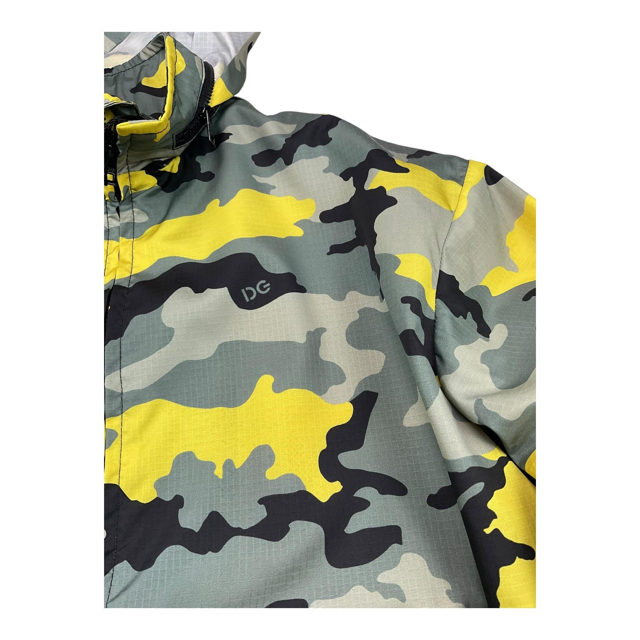 DOLCE & GABBANA giubbino fantasia militare con cappuccio Verde per Bambino L4JB2U VERDE DOLCE & GABBANA