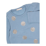 LIU JO felpa chiusa girocollo tnta unita con brillantini Azzurro per Bambina KF4108XXX AZZURRO LIU JO