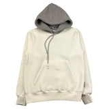 DETWELVE felpa chiusa tinta unita con cappuccio in contrasto Panna per Bambino CB651 PANNA DETWELVE