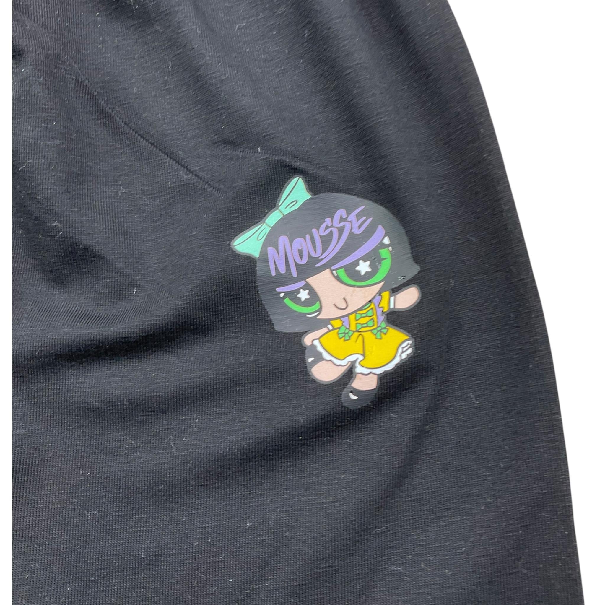 MOUSSE leggins tinta unita con stampa Nero per Neonata SUPERSTARSB NERO MOUSSE