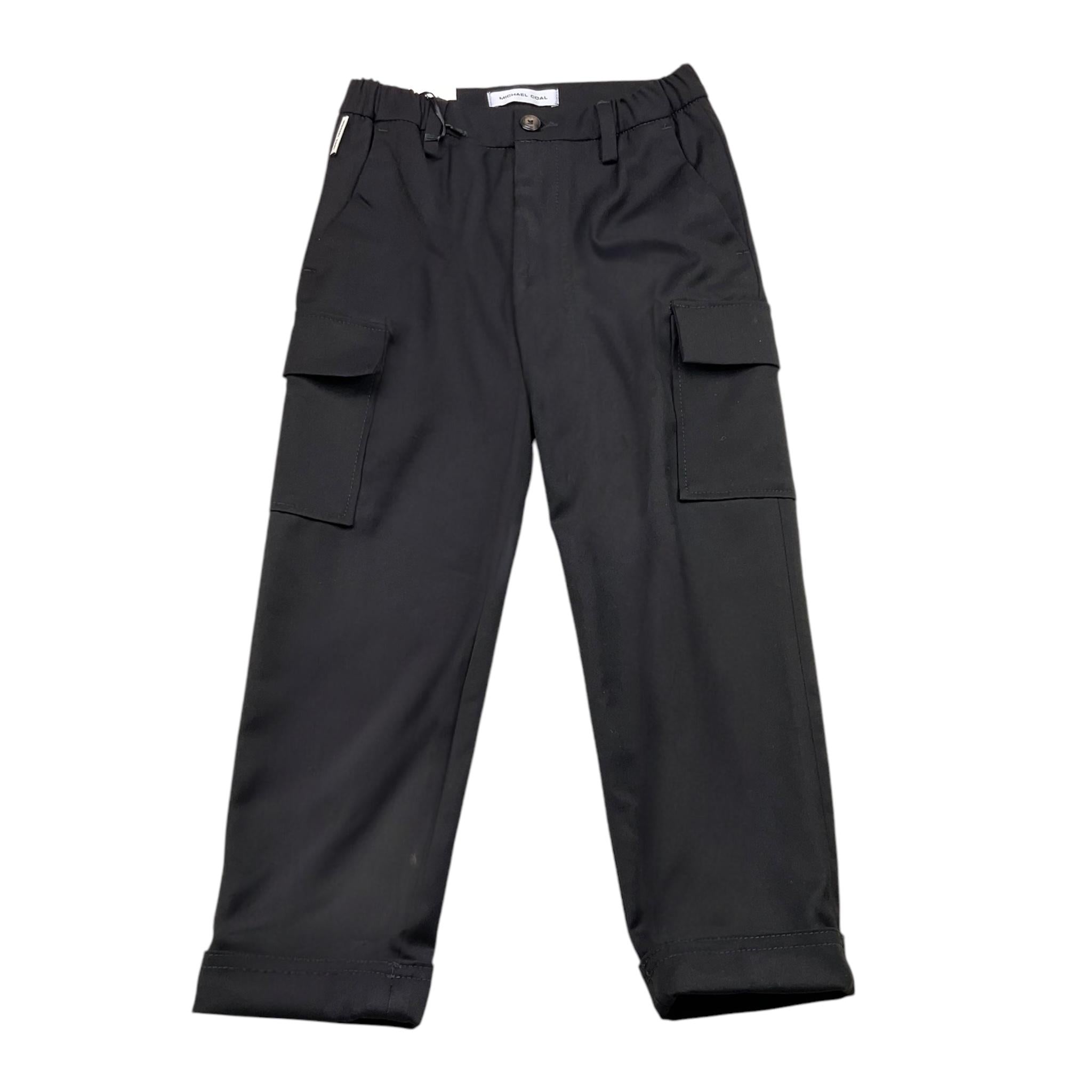 MICHAEL COAL pantalone tuta tinta unita con elastico in vita Nero per Bambino THOMAS NERO MICHAEL COAL