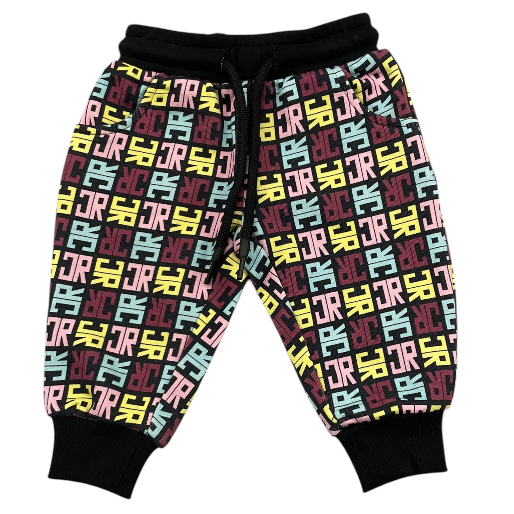 JOHN RICHMOND pantalone fantasia logo Nero per Neonata RIA25084PA NERO JOHN RICHMOND