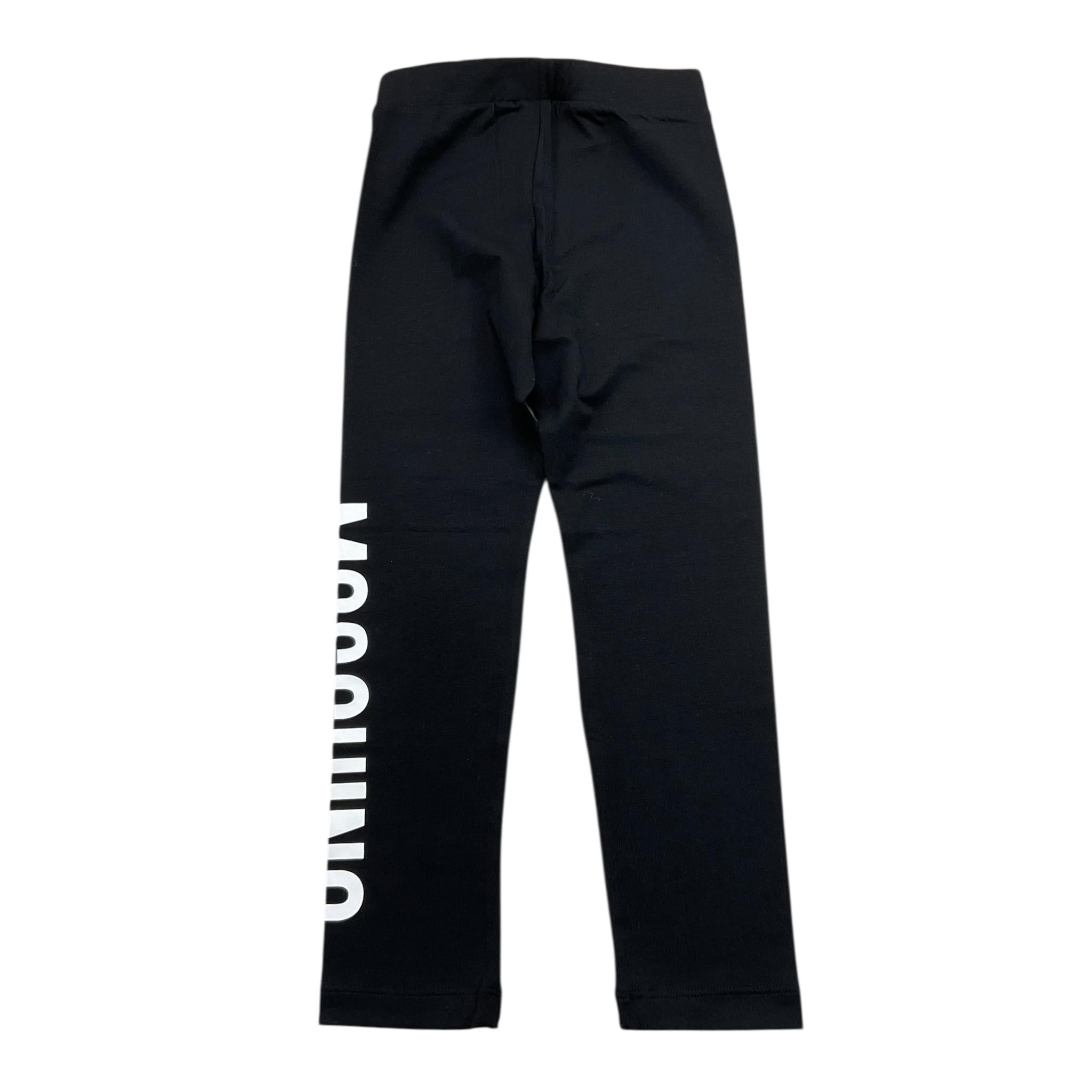 MOSCHINO leggins tinta unita con stampa logo Nero per Bambina HDP067XX NERO MOSCHINO