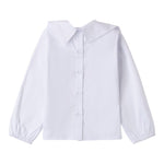 SARABANDA camicia tinta unita con fiocco Bianco per Bambina A222 BIANCO SARABANDA