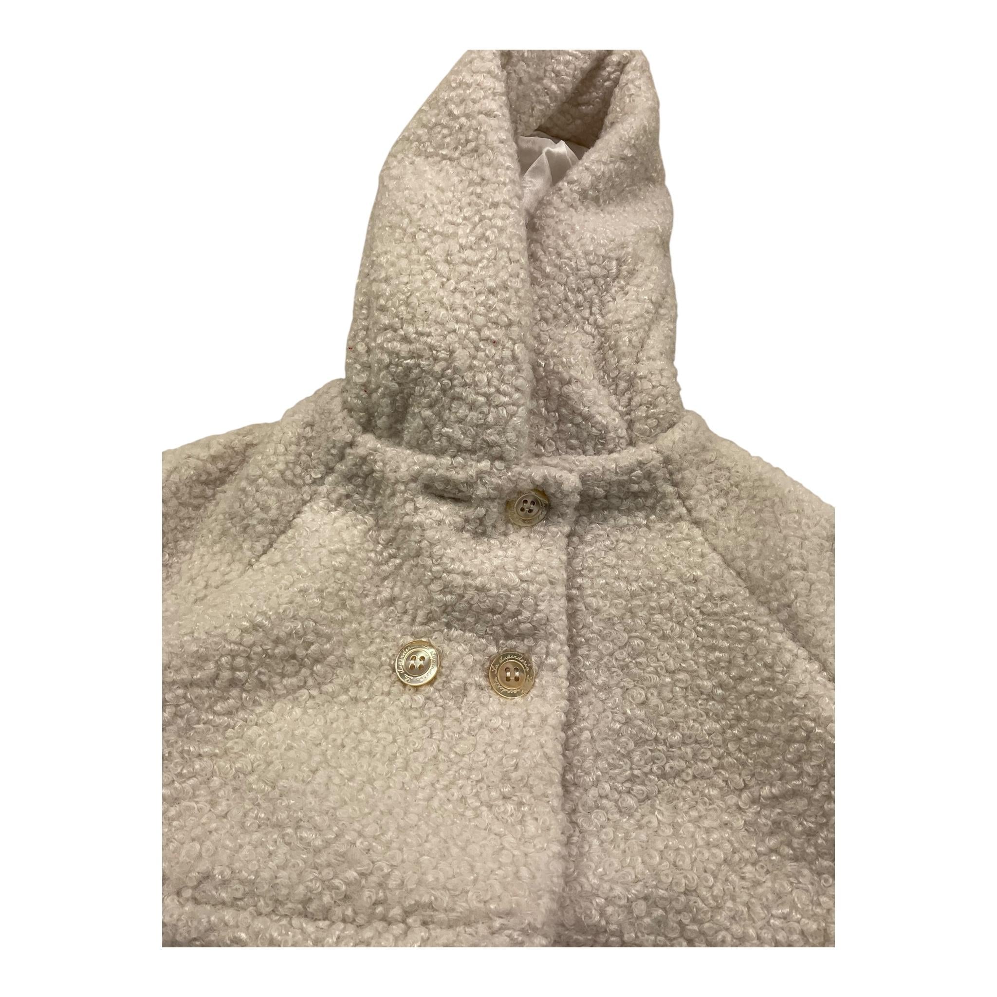 LA STUPENDERIA cappotto teddy tinta unita con cappuccio Panna per Neonato TCGB64 PANNA LA STUPENDERIA
