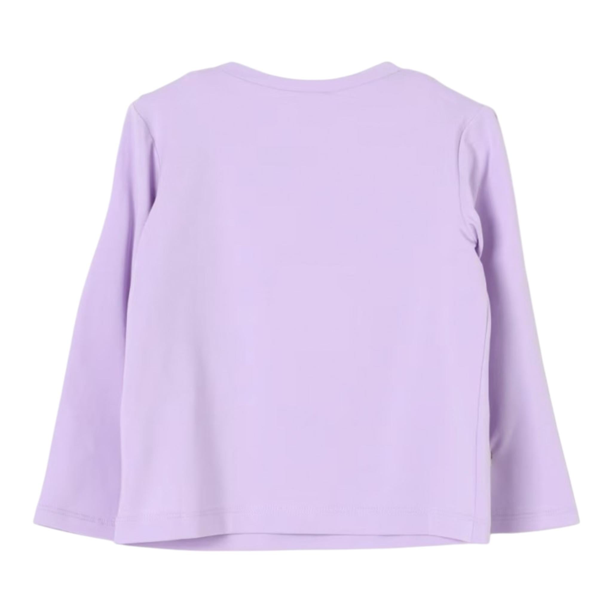 LIU JO shirt girocollo tinta unita con stampa Lilla per Bambina KF4090 LILLA LIU JO
