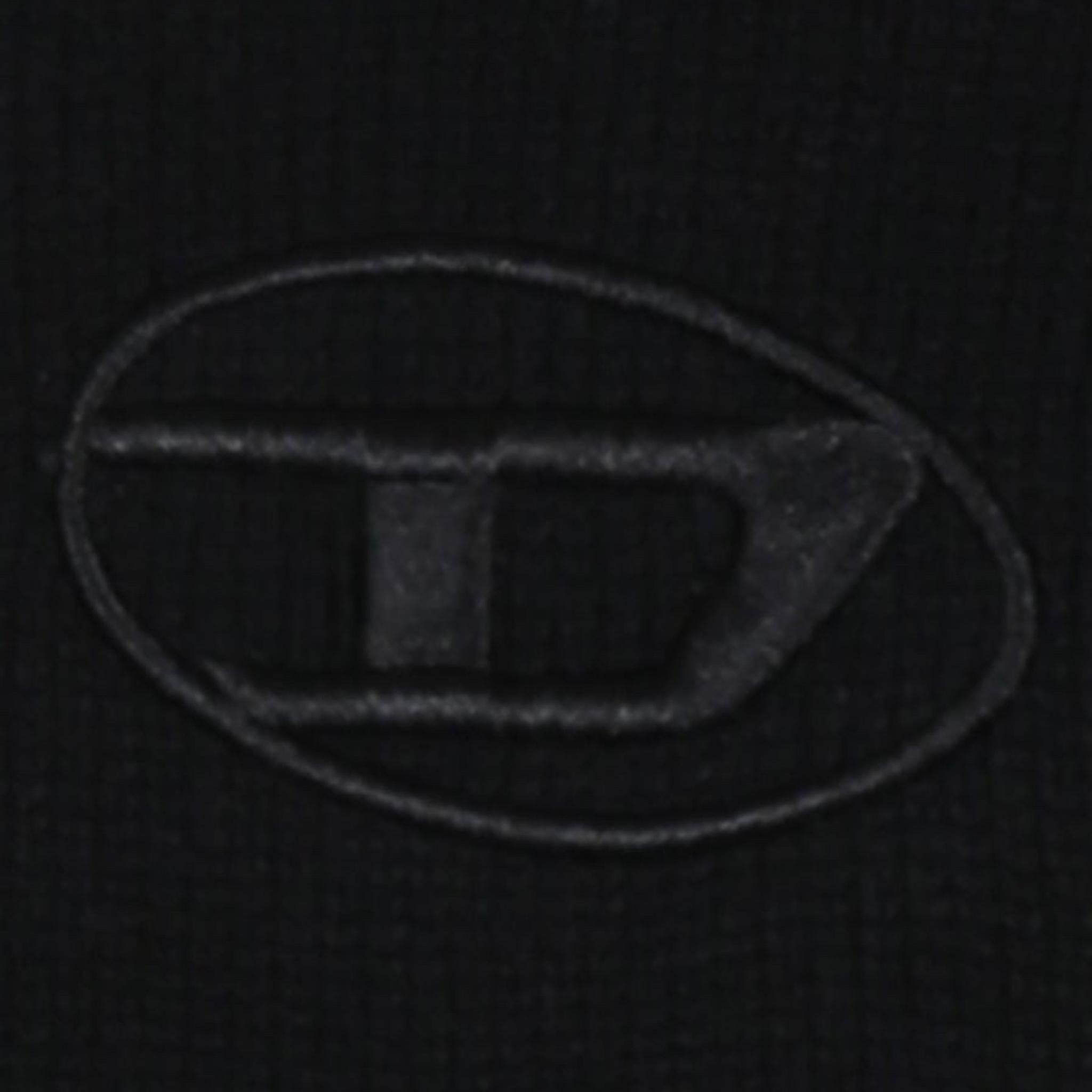 DIESEL maglia tinta unita girocollo con logo Nero per Bambina J02084 NERO DIESEL