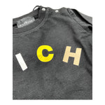 JOHN RICHMOND shirt girocollo tinta unita con stampa Nero per Neonata RIA24066TSX NERO JOHN RICHMOND