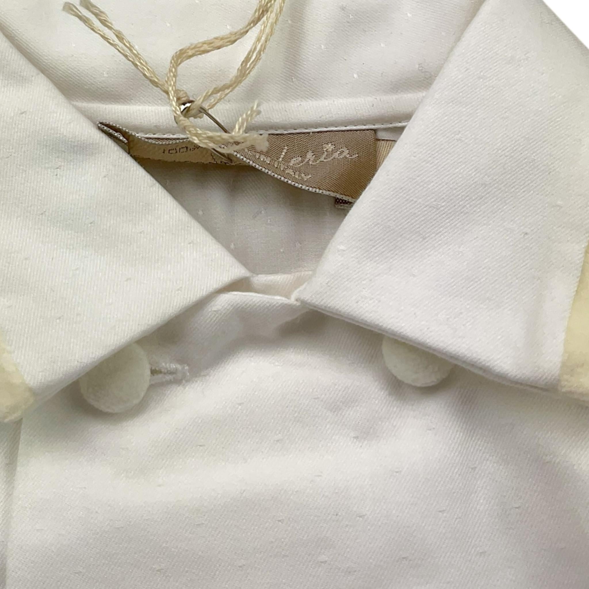 LA STUPENDERIA camicia tinta unita con bottoni Bianco per Neonato TCM01C00 BIANCO LA STUPENDERIA