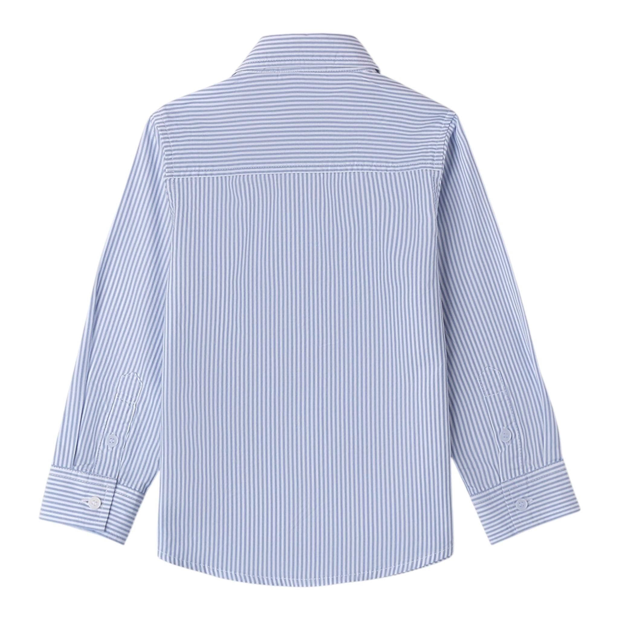 SARABANDA camicia tinta unita con fantasia a righe Bianco per Bambino 023J BIANCO SARABANDA