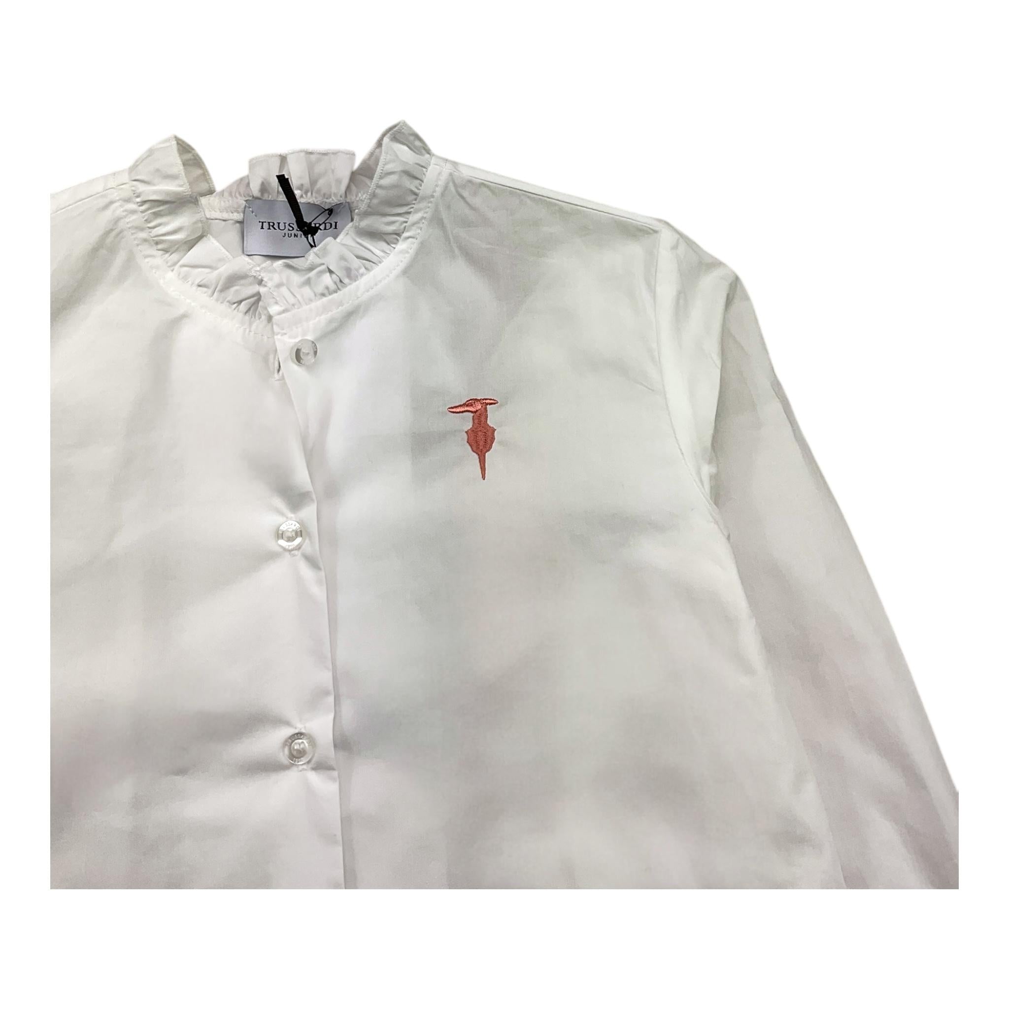 TRUSSARDI camicia manica lunga tinta unita Bianco per Bambina TGA25057CA BIANCO TRUSSARDI