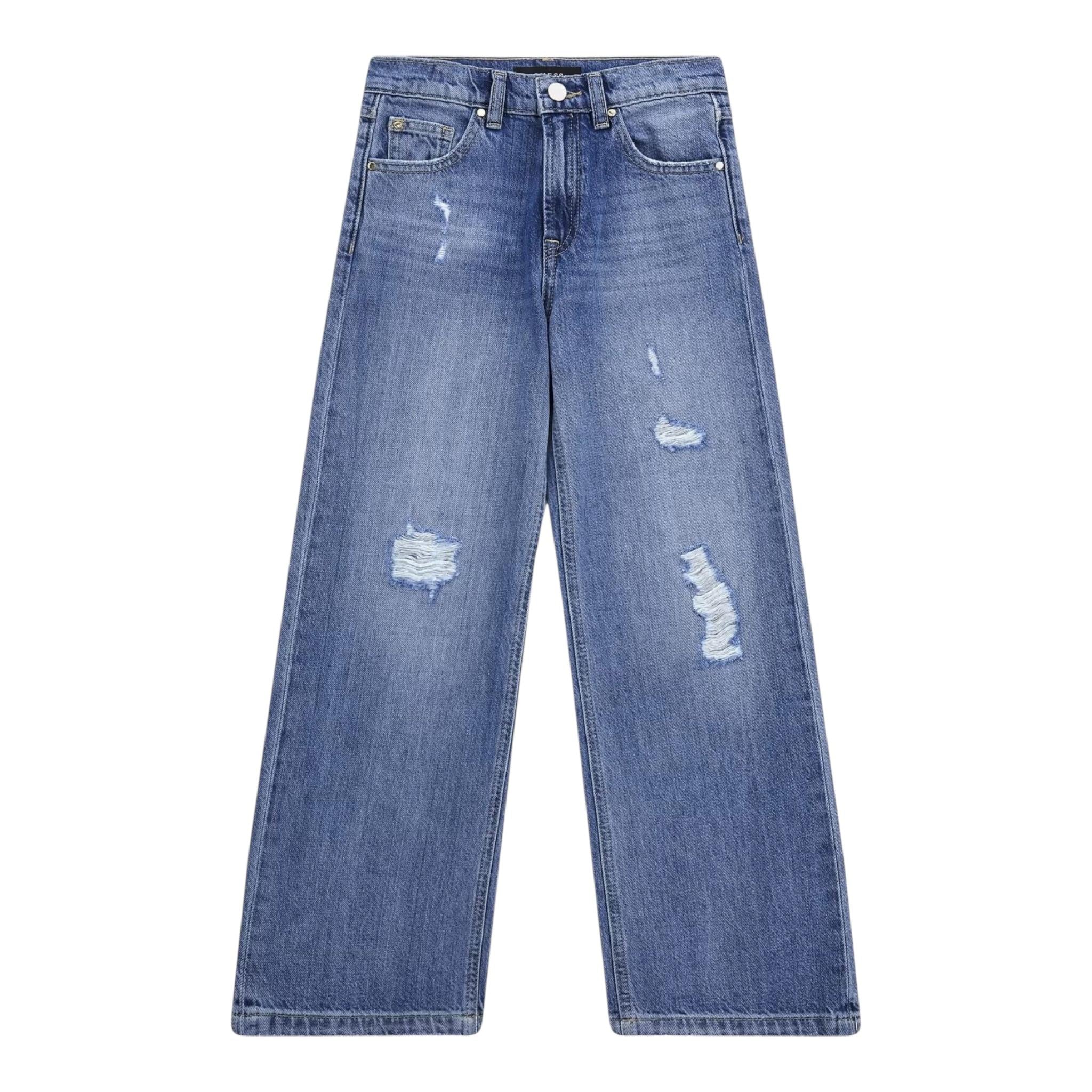 GUESS jeans tinta unita modello zampa Blu per Bambina J4YA17D4SE0 BLU GUESS