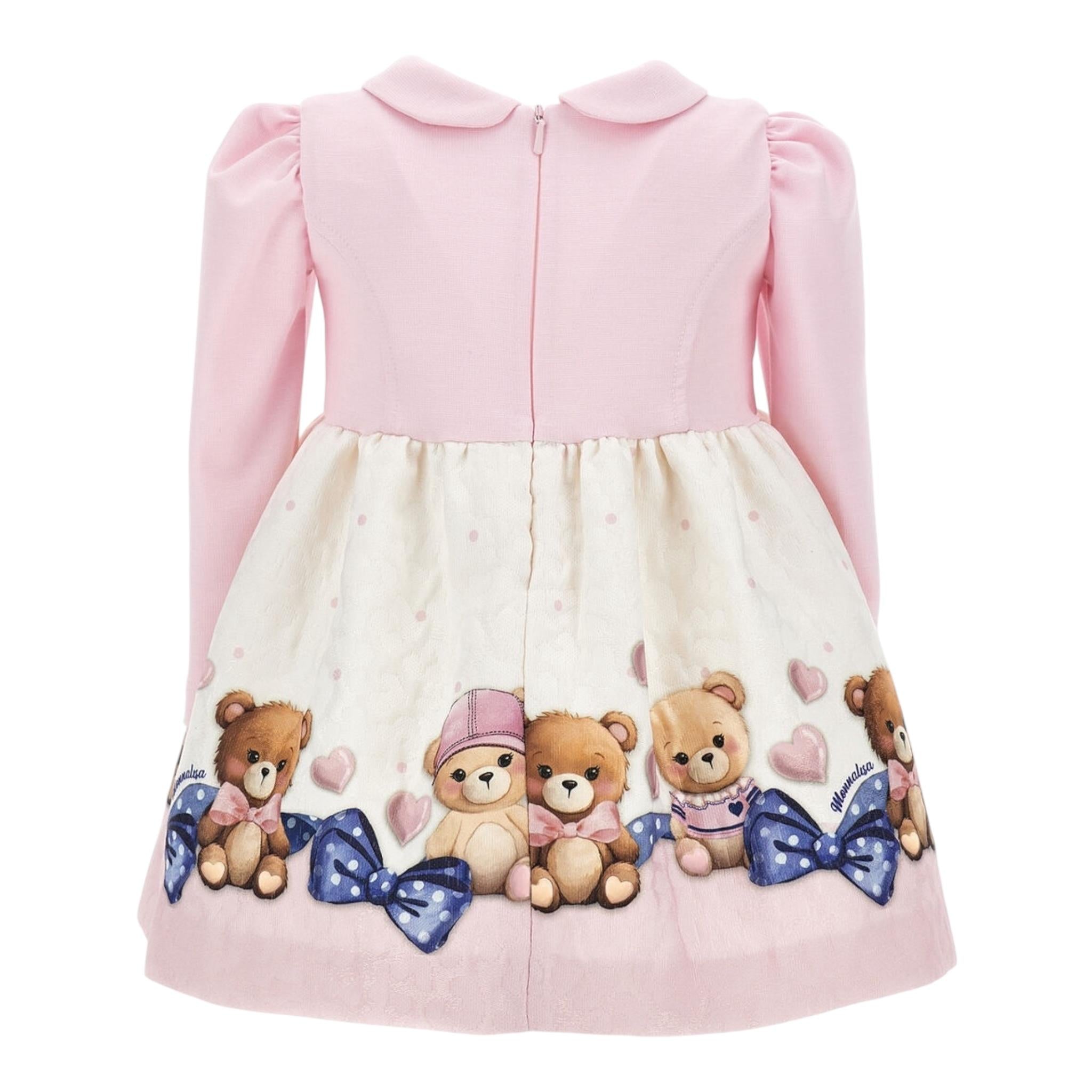 MONNALISA abito bicolore con stampa Rosa per Bambina 31D910X ROSA MONNALISA