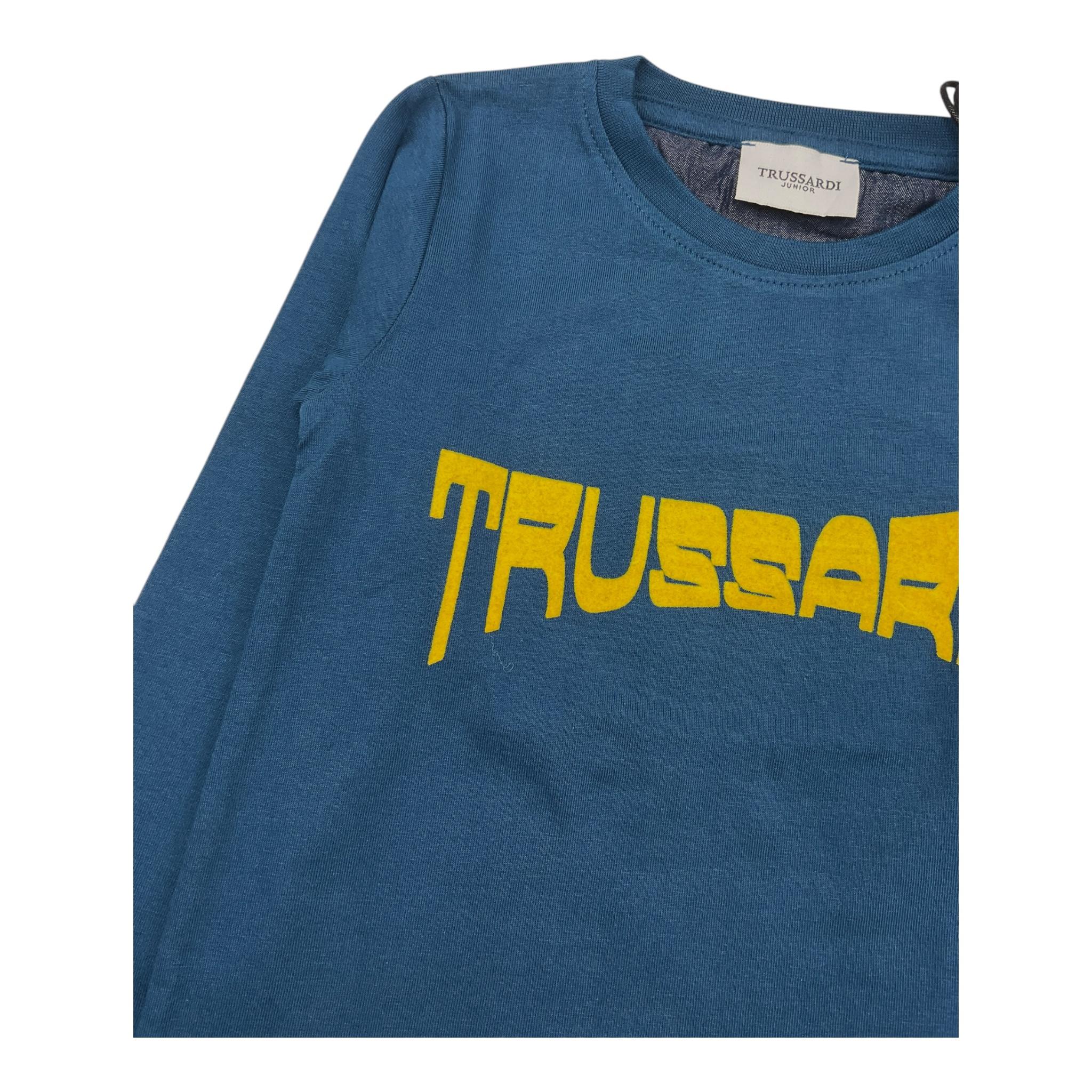 TRUSSARDI shirt girocollo tinta unita Blu per Neonato TIA24115TS BLU TRUSSARDI
