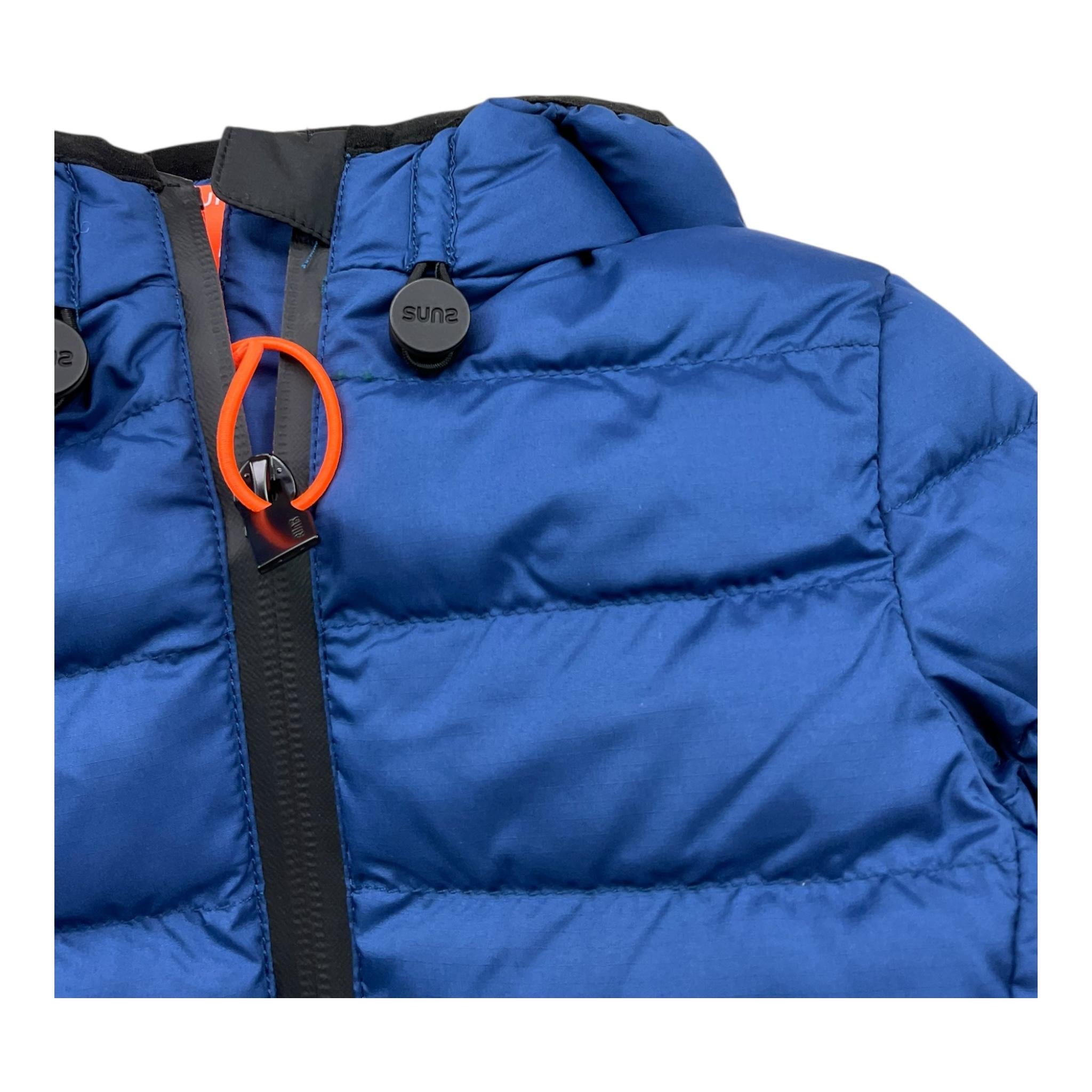 SUNS giubbino tinta unita con cappuccio e zip Blu per Neonato GBS5304UB BLU SUNS