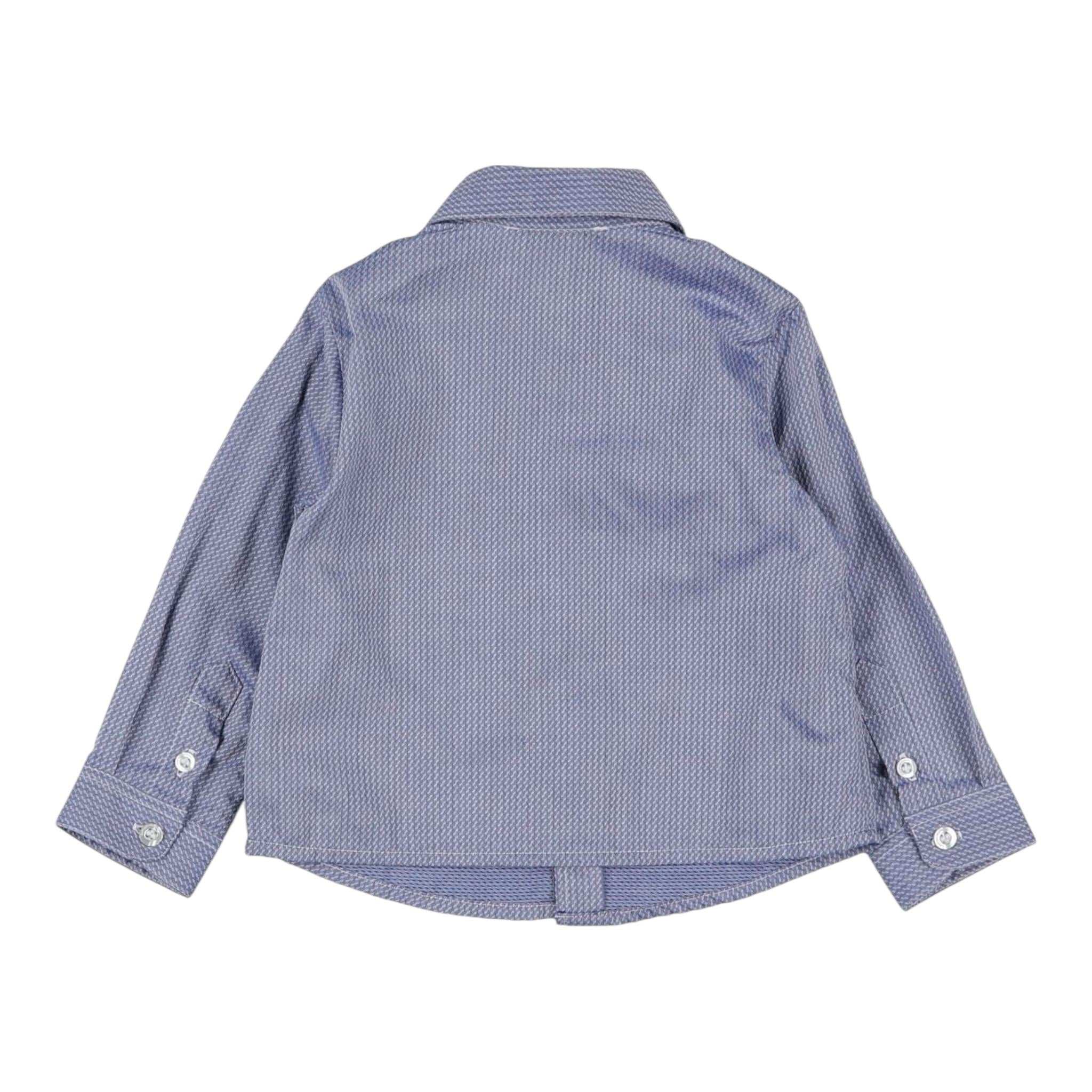 EMPORIO ARMANI camicia manica lunga tinta unita con logo Azzurro per Bambino 3L4CJD AZZURRO EMPORIO ARMANI