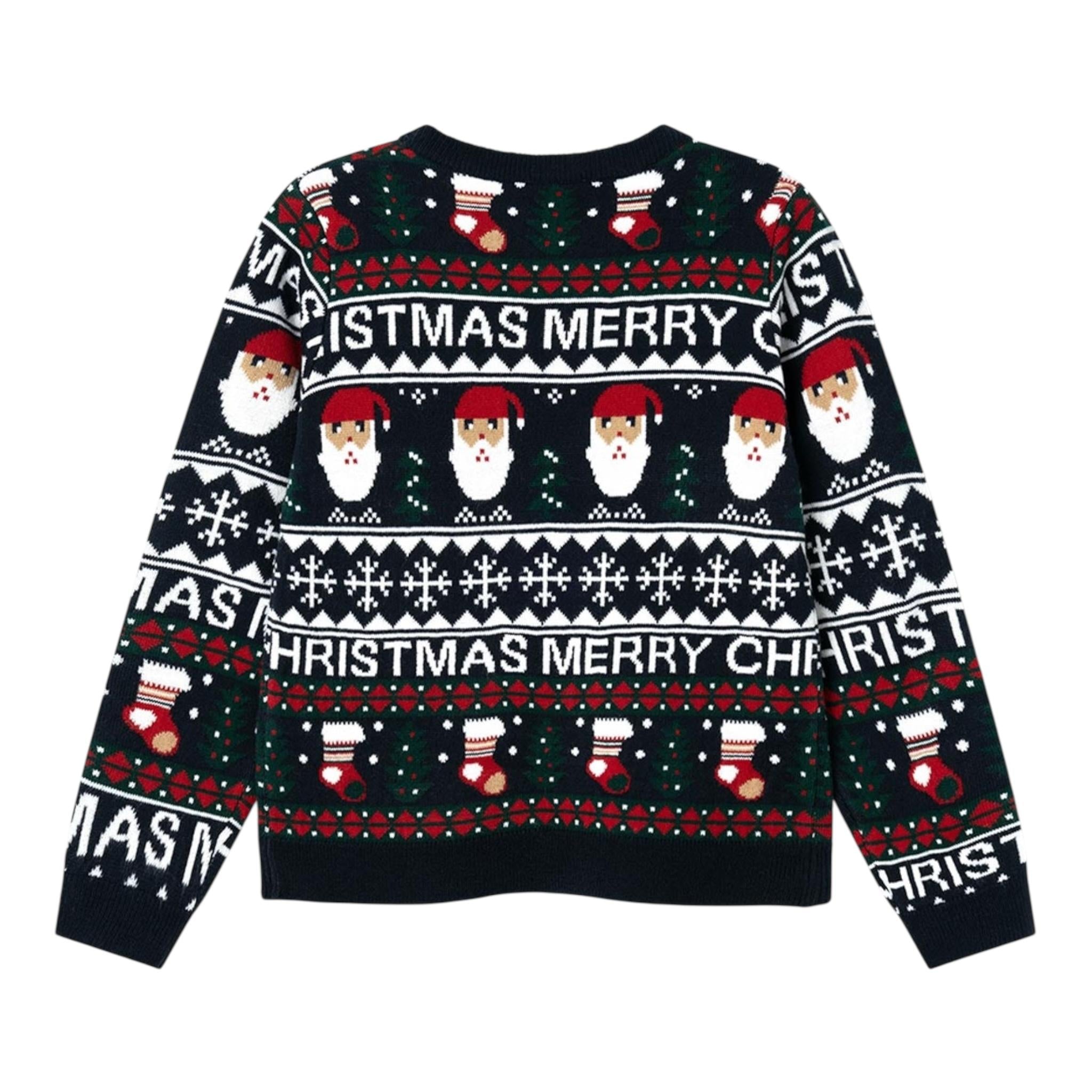 NAME IT maglia girocollo tinta unita con stampa natalizia Blu per Bambino 13234471 BLU NAME IT