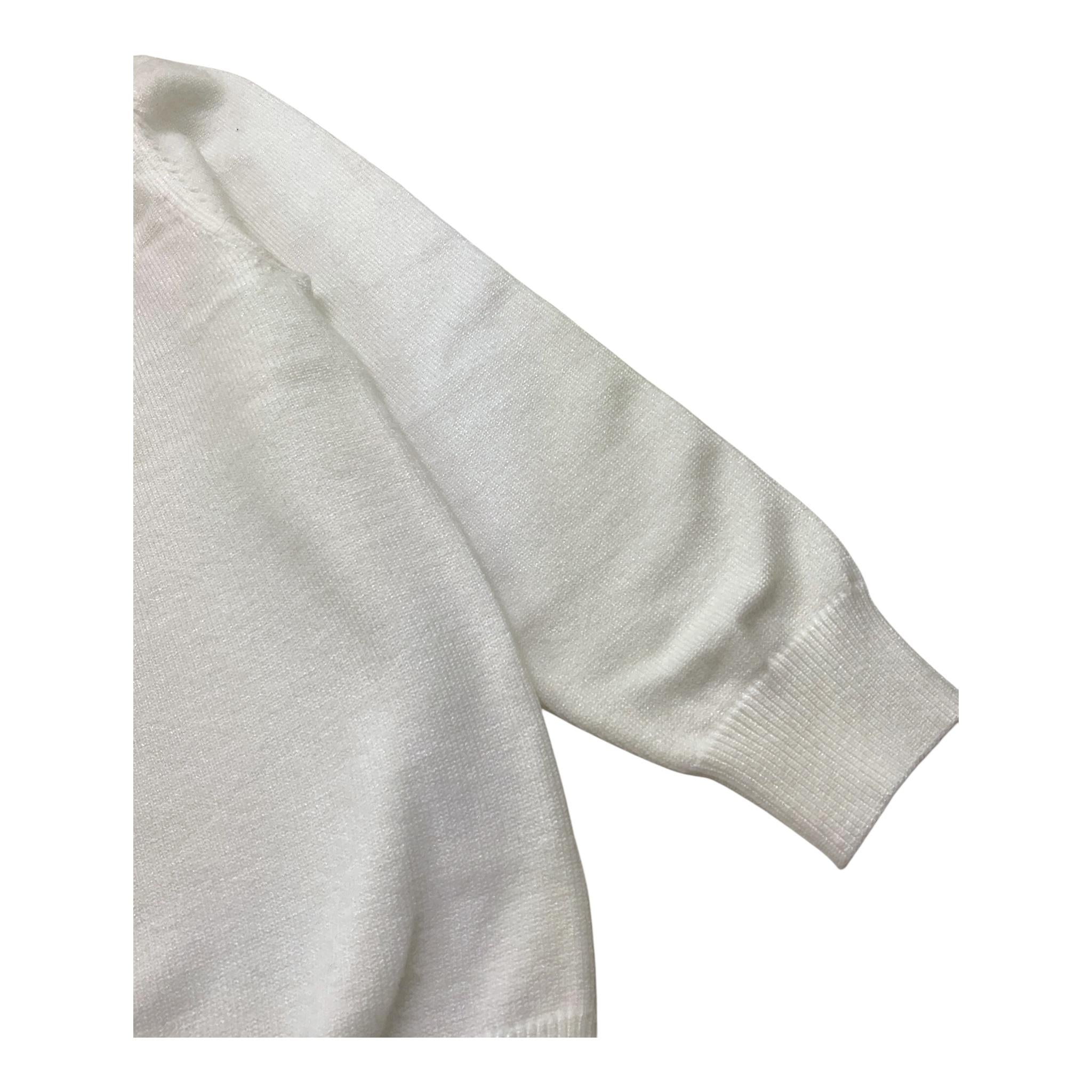 NEVER TOO maglia girocollo tinta unita Panna per Bambino NT2225B PANNA NEVER TOO