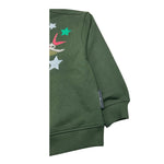 JOHN RICHMOND felpa chiusa girocollo tinta unita con ricami Verde per Bambina RGA25127FE VERDE JOHN RICHMOND