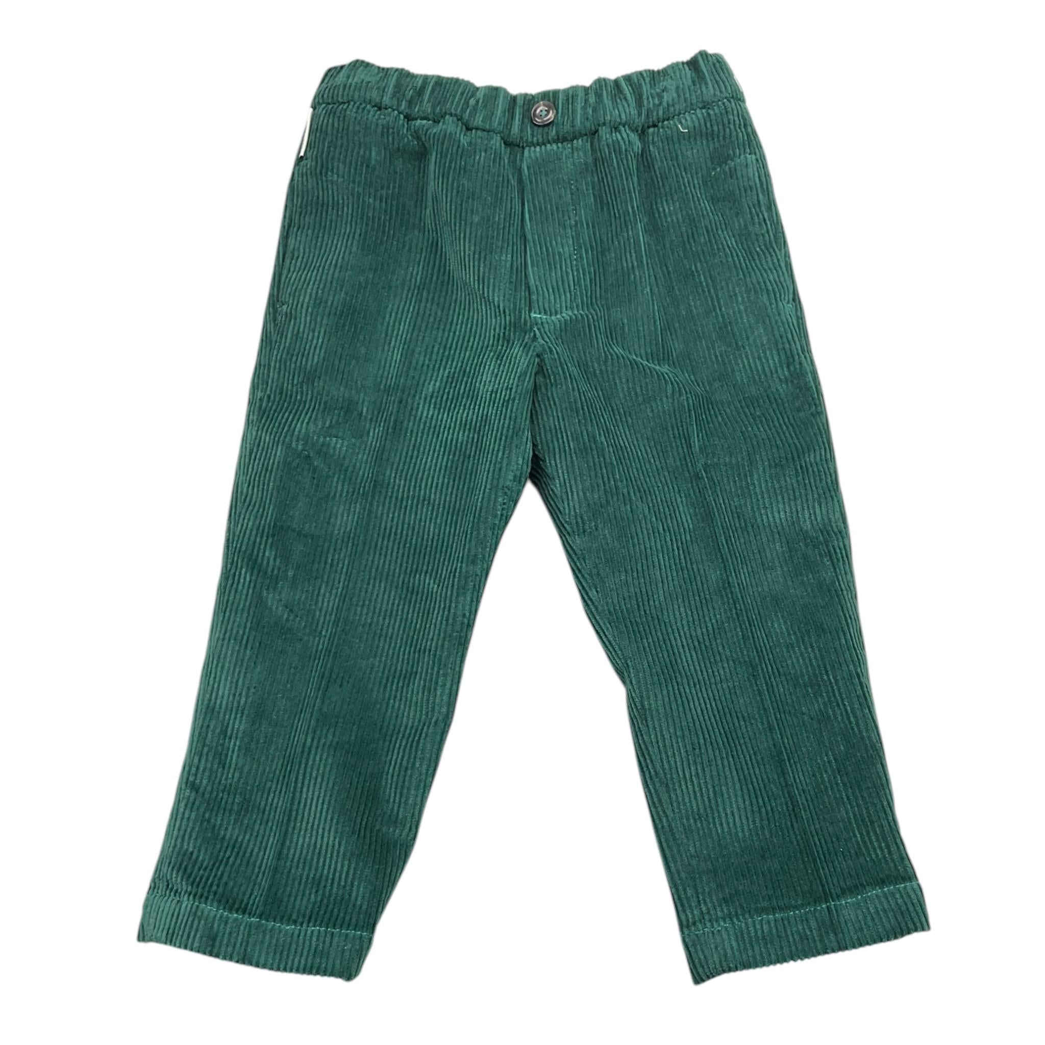 MICHAEL COAL pantalone tinta unita a costine Verde per Bambino 020171 VERDE MICHAEL COAL