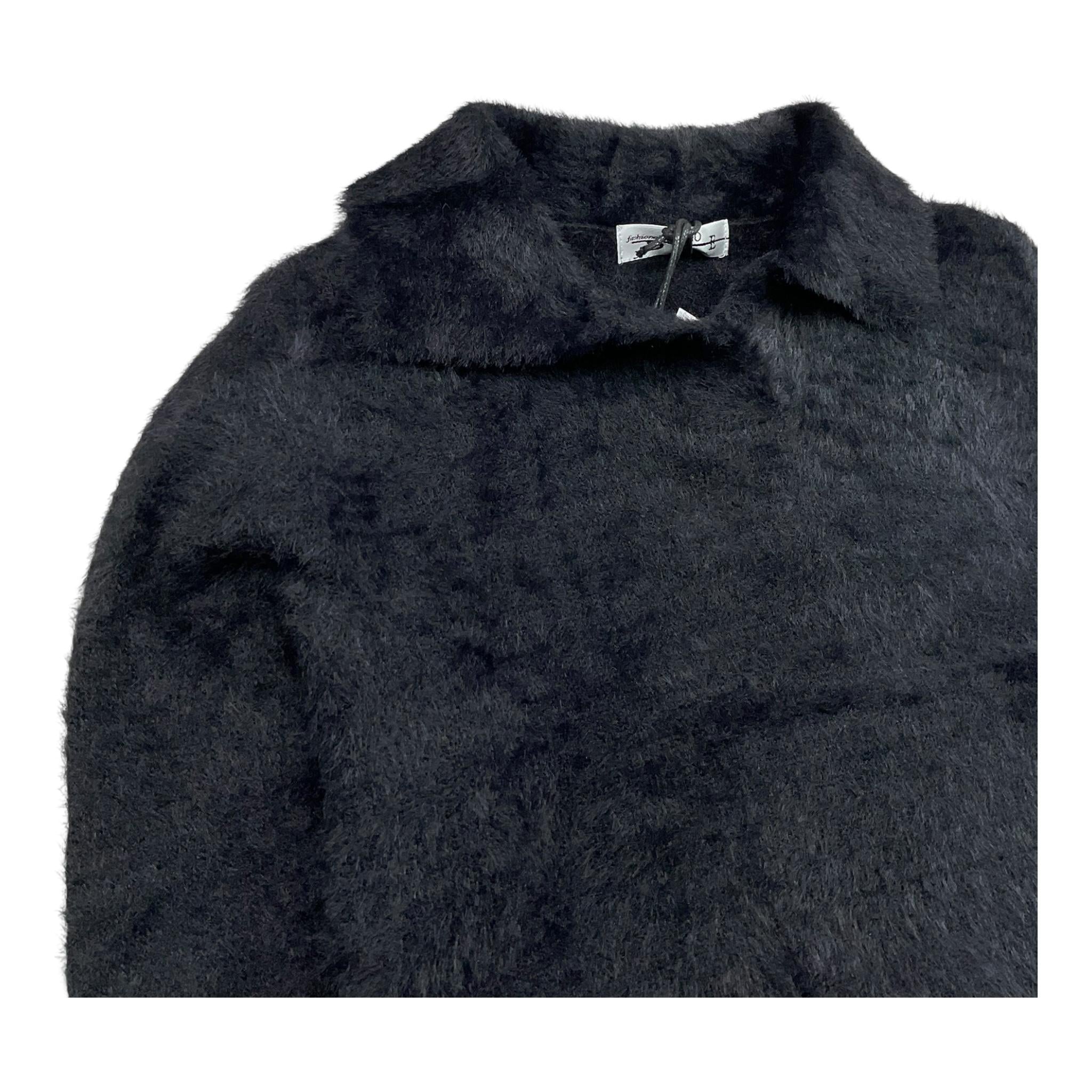 TO be too maglia tinta unita con colletto Nero per Bambina TBT2460 NERO TO be too