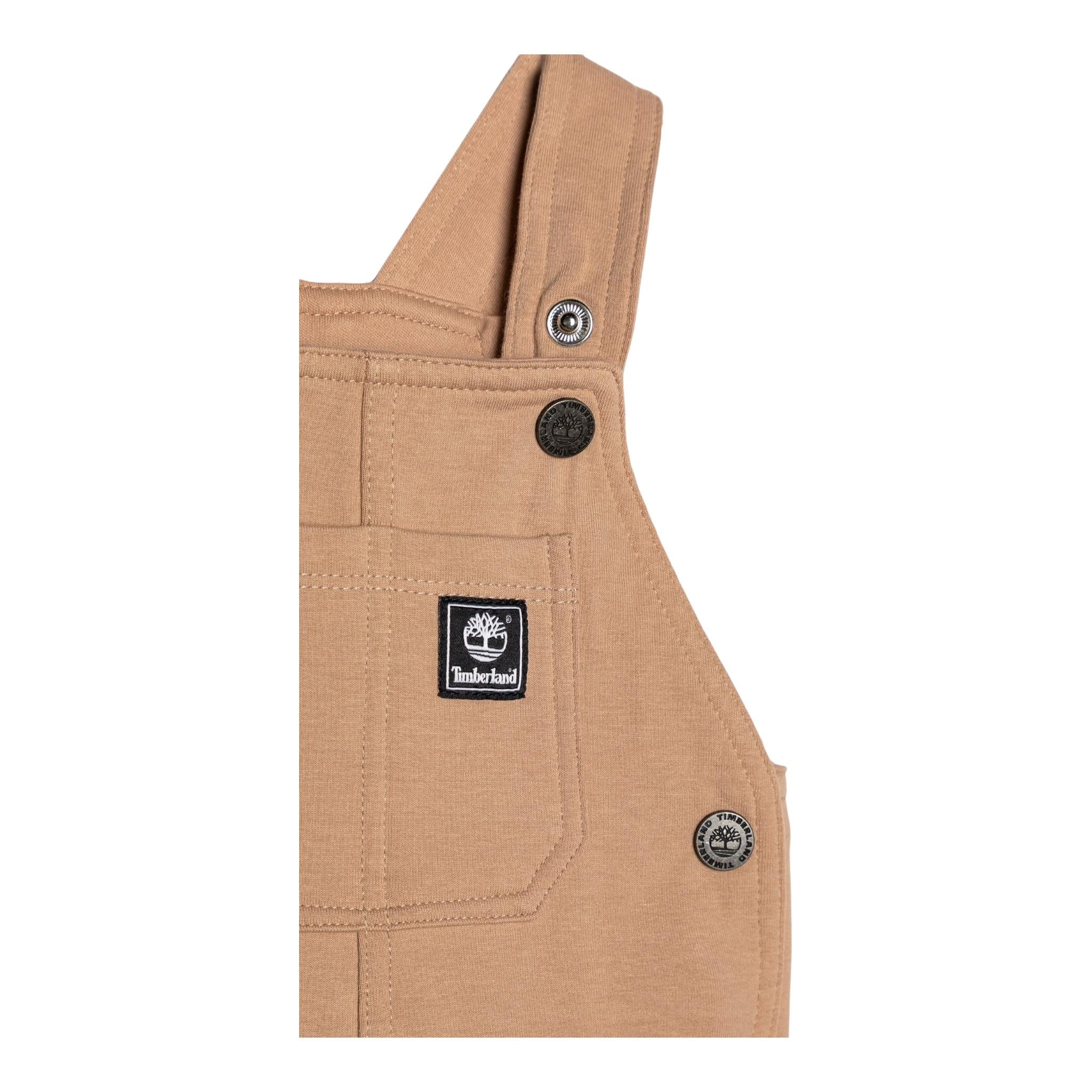 TIMBERLAND completo 2 pezzi shirt-salopette Beige per Neonato T60242 BEIGE TIMBERLAND