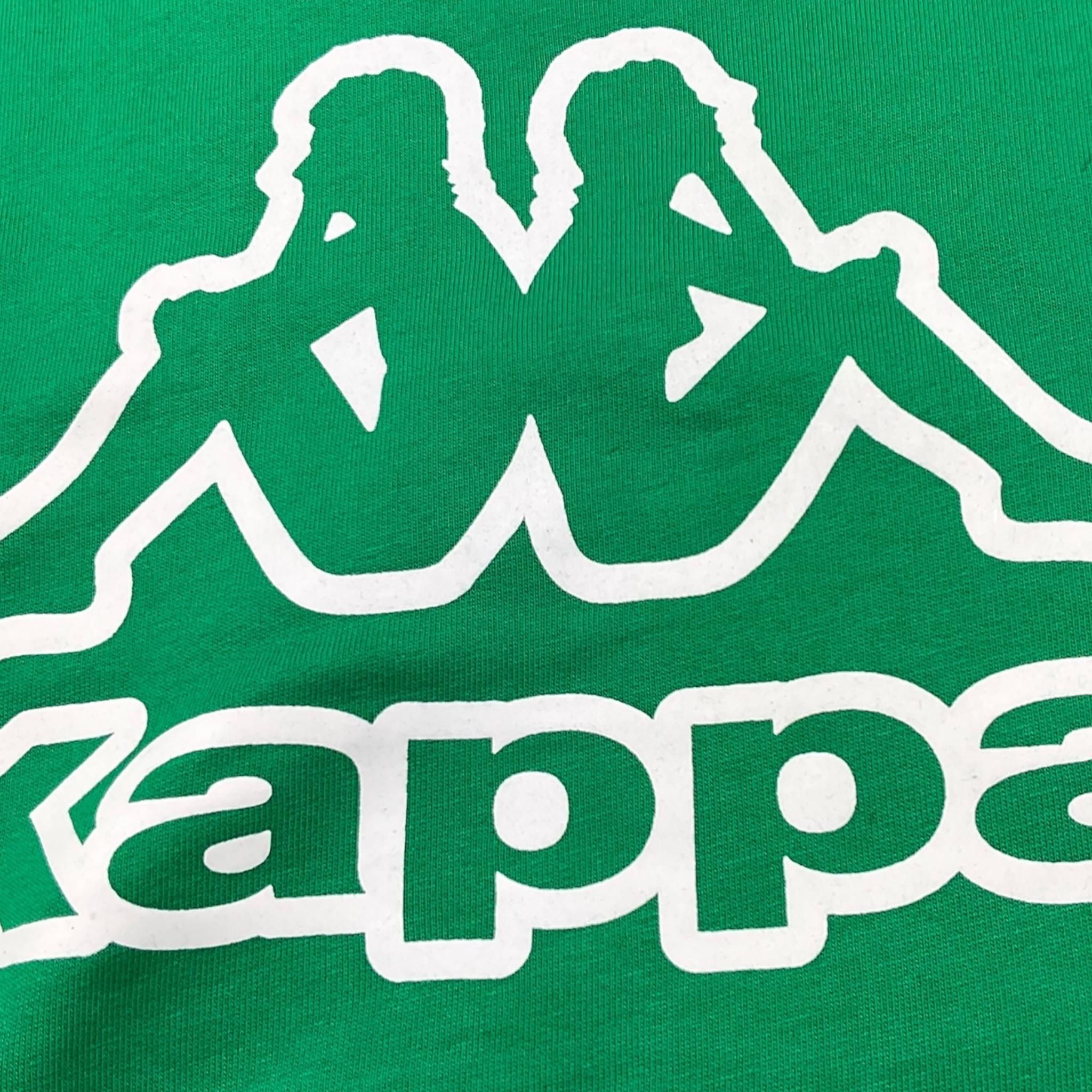 KAPPA felpa girocollo tinta unita con logo Verde per Bambino 8031F0062 VERDE KAPPA