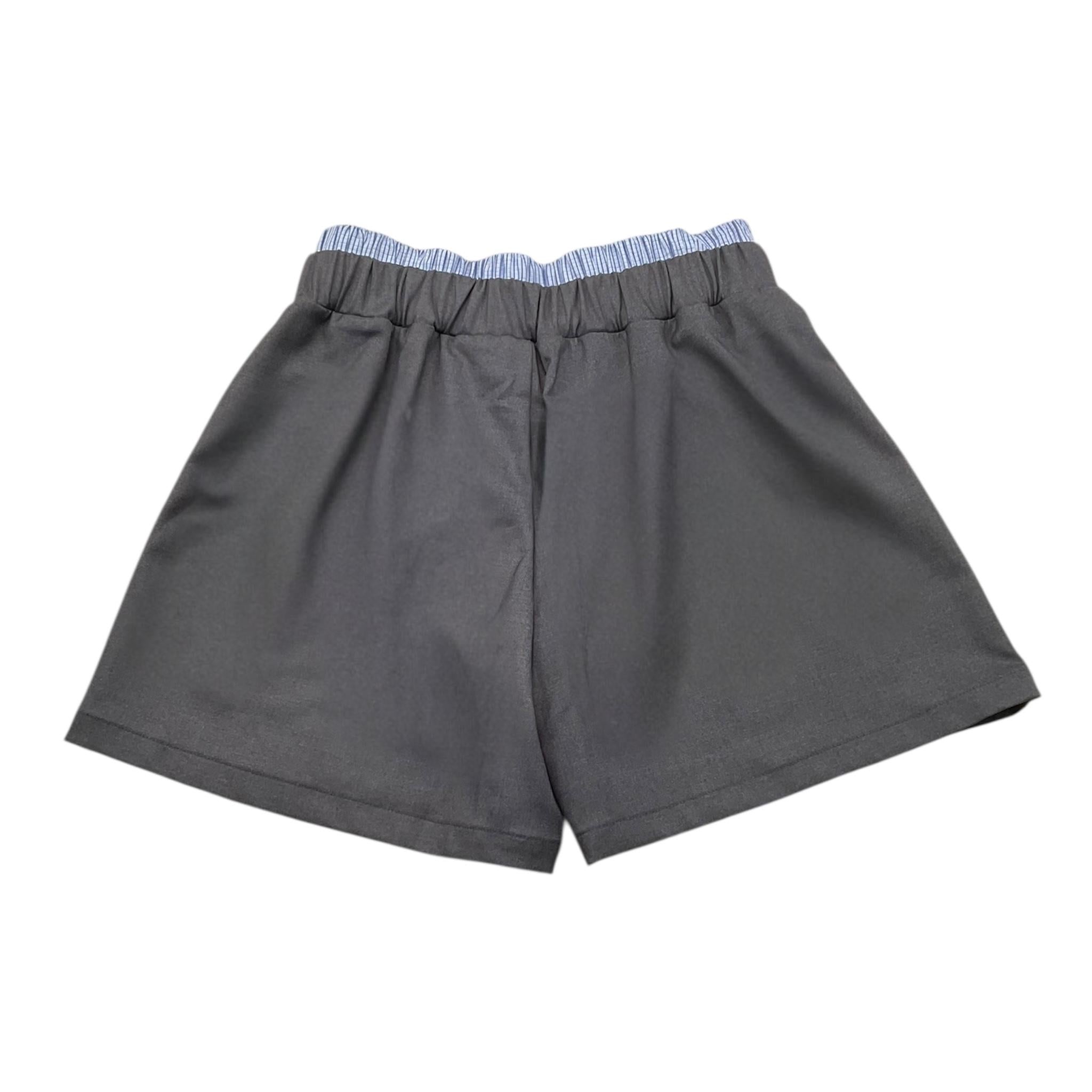 VICOLO short tinta unita con elastico in vontrasto Grigio per Bambina 3142S00081X GRIGIO VICOLO