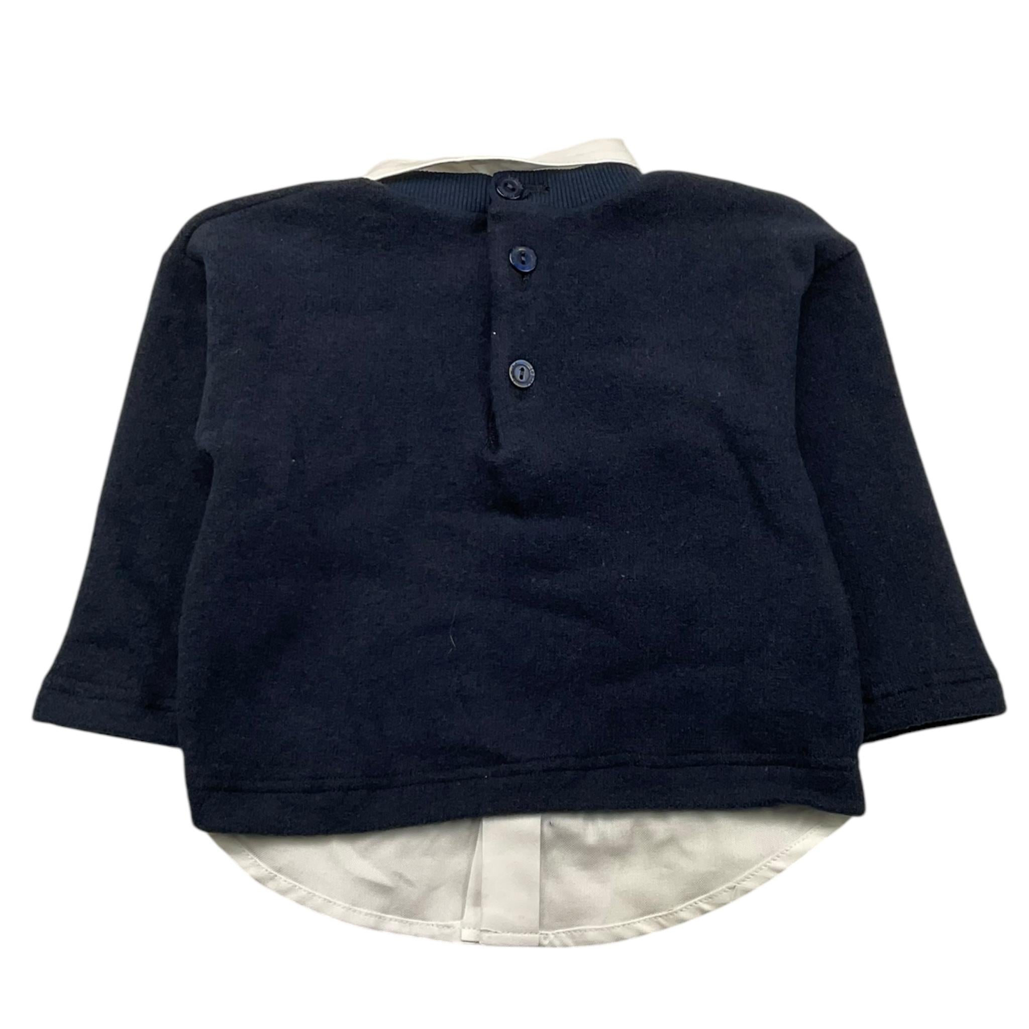 LE BEBE' maglia tinta unita con finta camicia Blu per Neonato LBB5170 BLU LE BEBE'