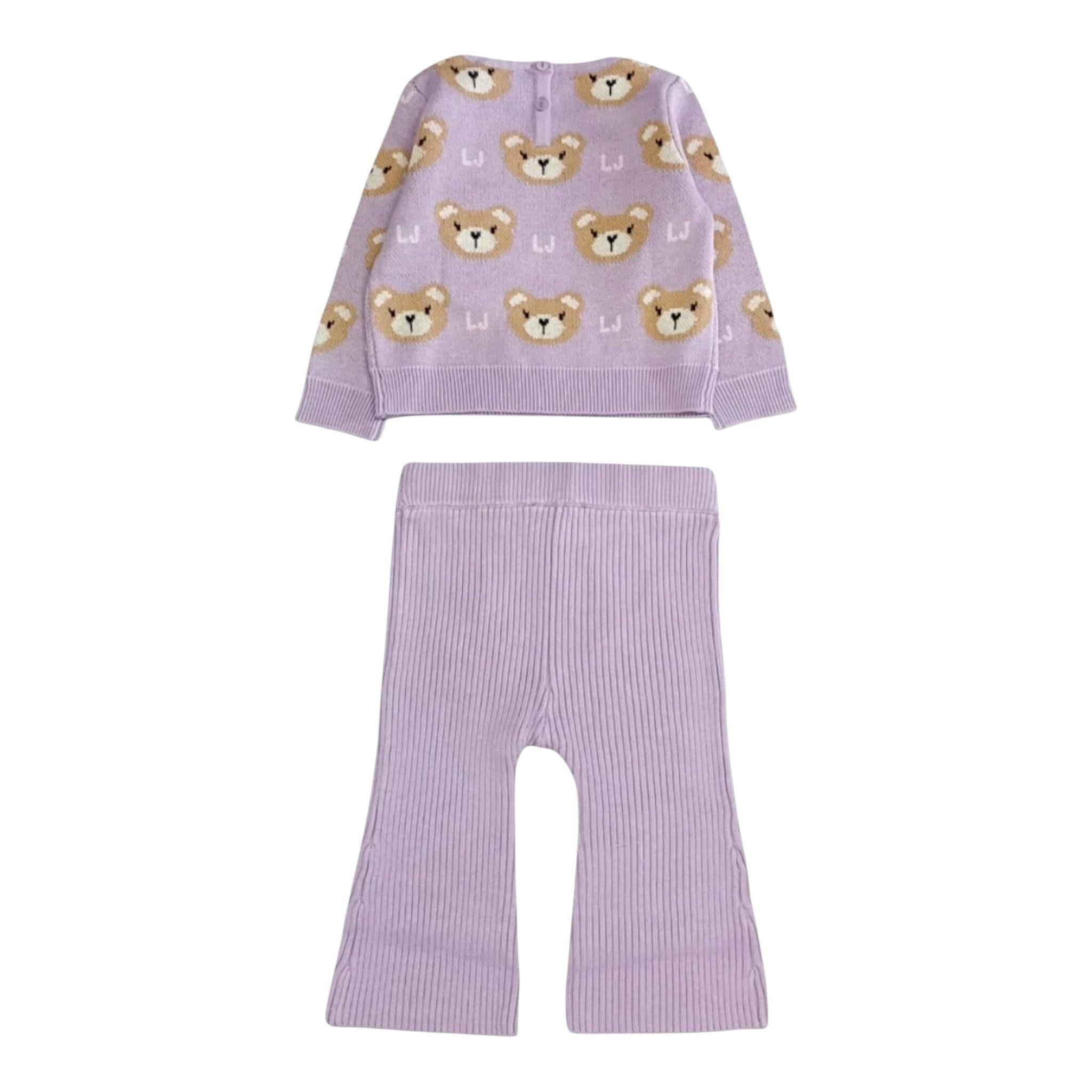 LIU JO completo 2 pezzi maglia-pantalone tinta unita Lilla per Neonata HF4052X LILLA LIU JO