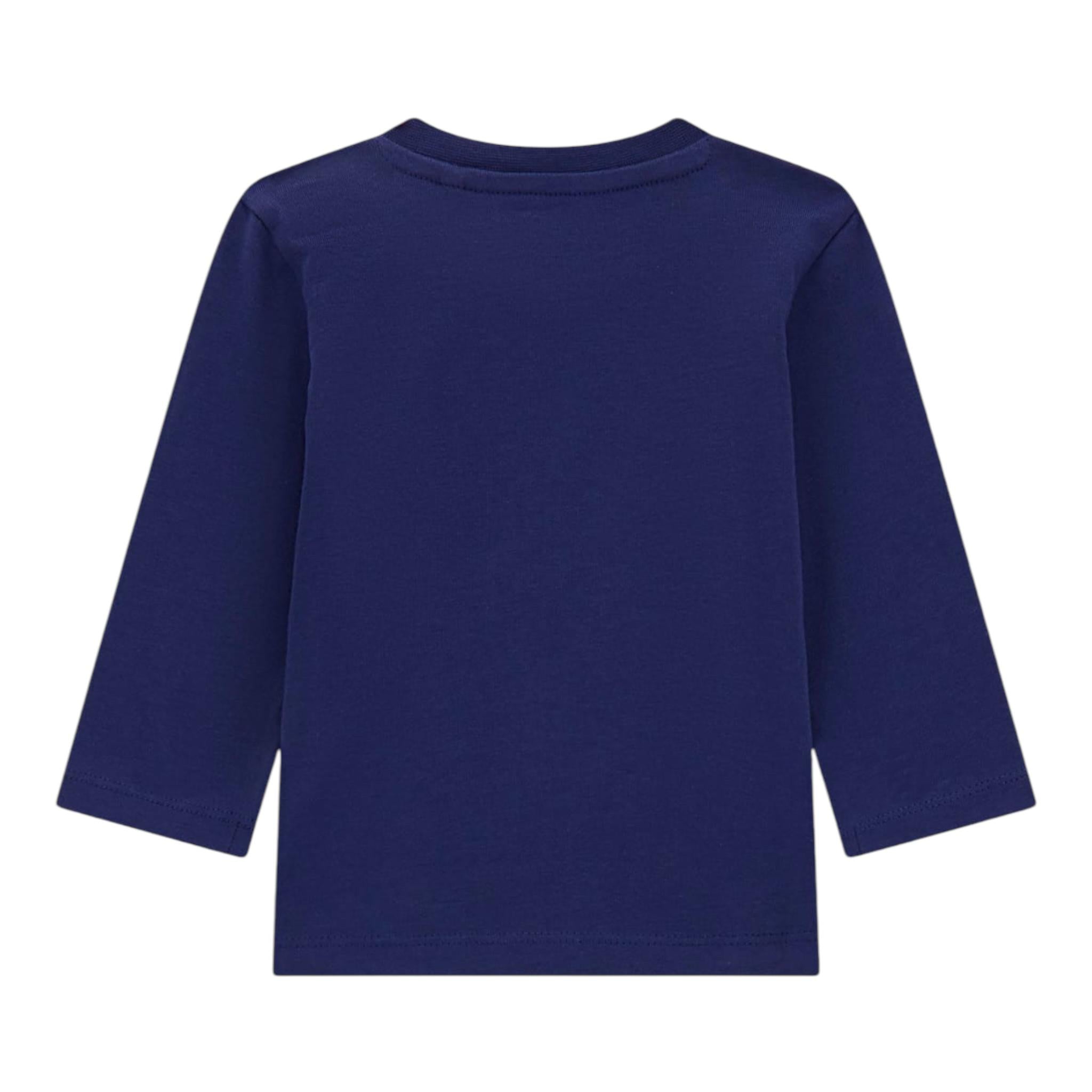GUESS shirt girocollo tinta unita con stampa in contrasto Blu per Bambina N4BI12I3Z14 BLU GUESS